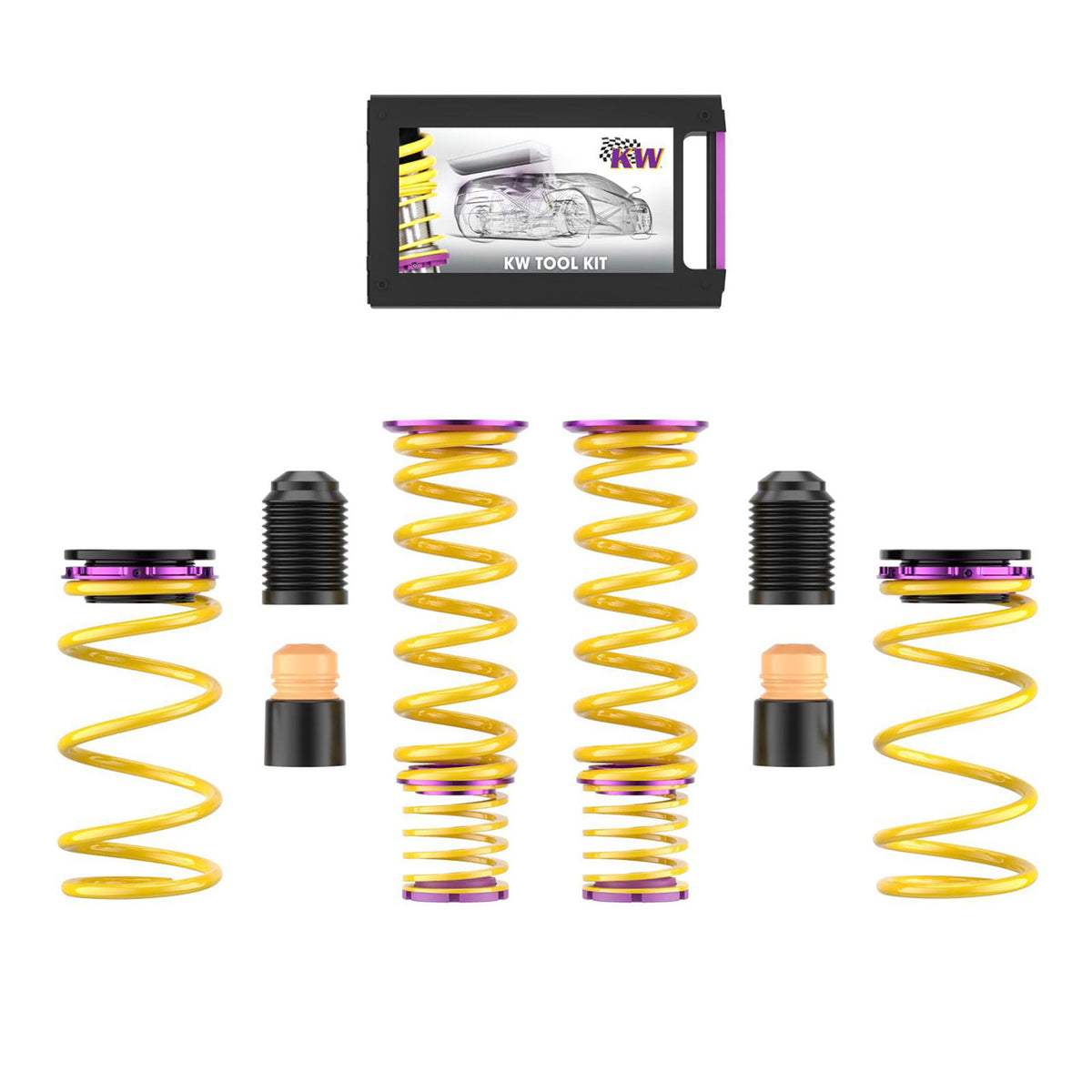 KW Suspension HAS Coilover Sleeve Kit for 2020-2026 Chevrolet Corvette (w/ Magnetic Ride, w/ OE Noselift) 25361034