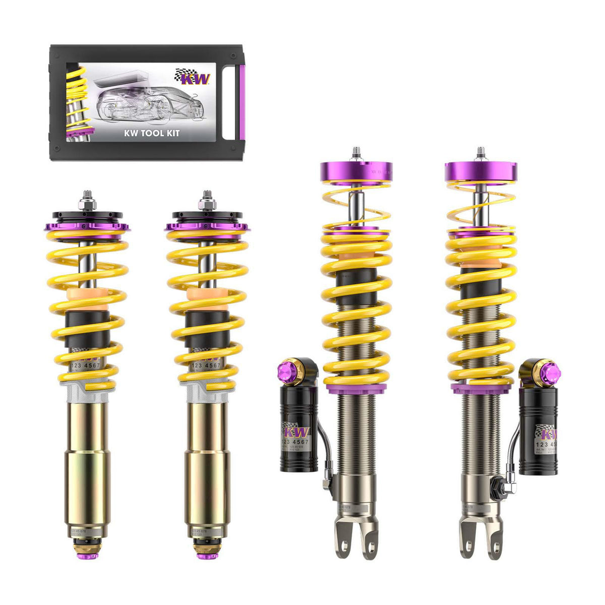 KW Suspension Variant 4 Coilover Kit for 2021-2025 Porsche 911 Turbo/Turbo S Coupe AWD (992) 3A771090