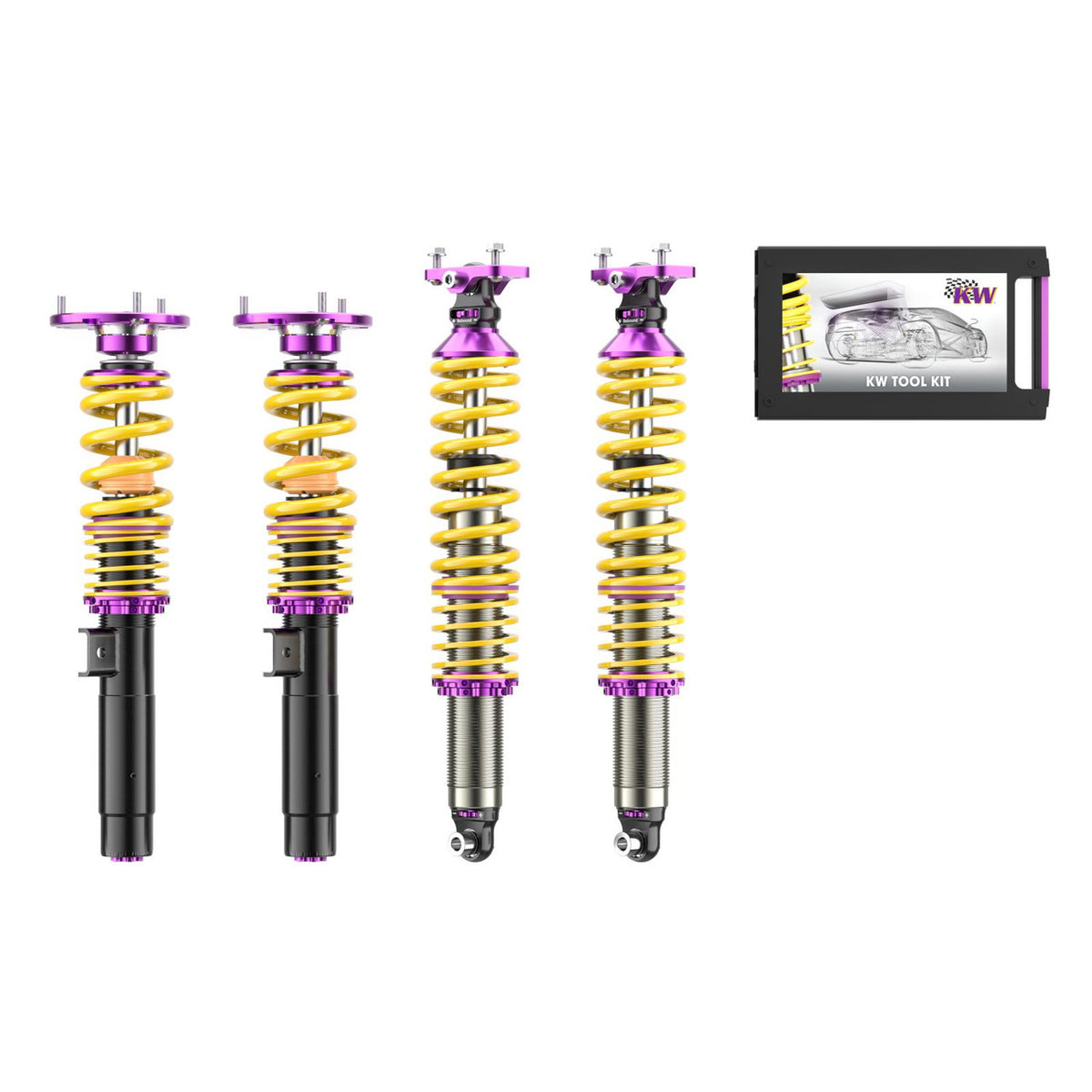 KW Suspension V3 Racing Kit (True Rear) for 2001-2005 BMW 330i Sedan RWD (E46), Race Slicks