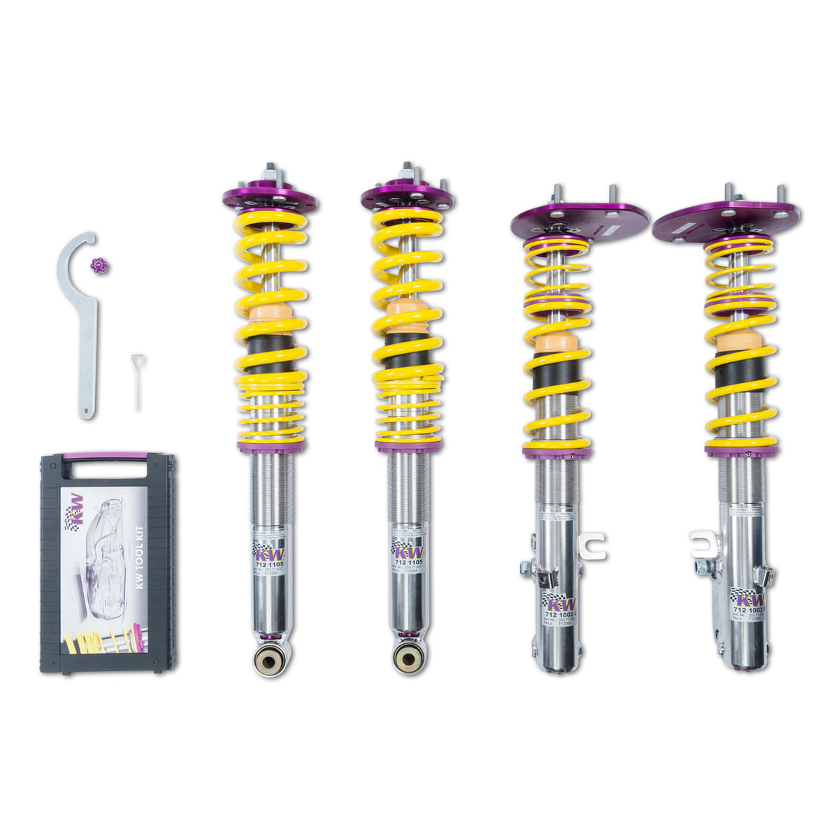 KW Suspension Clubsport 2-Way Coilover Kit for 1991-1994 Porsche 911 Carrera 2 RWD (964) 35271811