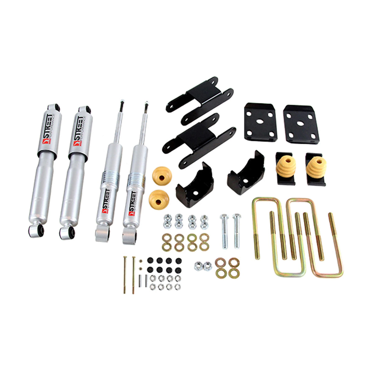 Belltech Lowering Kit w/Street Performance Shocks (0-3" Front / 4" Rear Drop) for 2018-2022 GMC Canyon RWD/4WD Short Bed