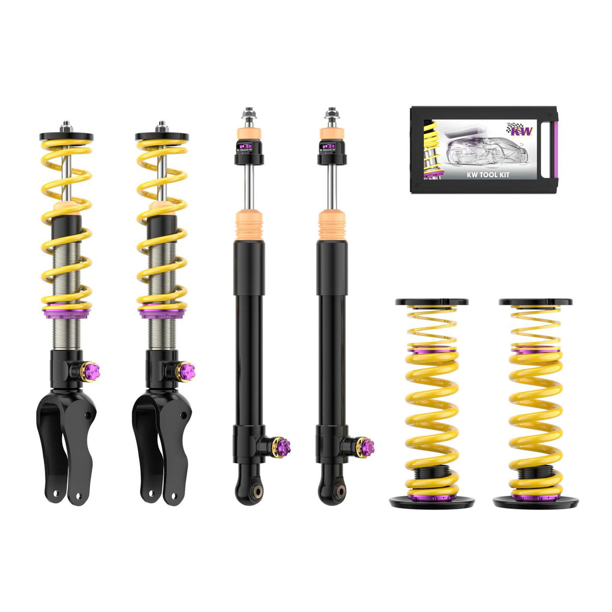 KW Suspension Variant 4 Coilover Kit for 2021-2026 Porsche Taycan Sedan (w/o Air Suspension) 3A771095