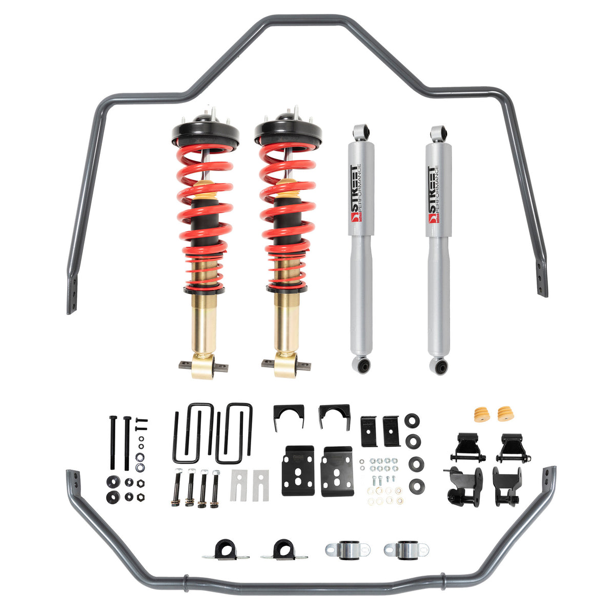 Belltech Performance Handling Kit w/Height Adjustable Coilovers & Sway Bar Set (0-3.5" Front / 4.5" Rear Drop) for 2021-2026 Ford F-150 RWD