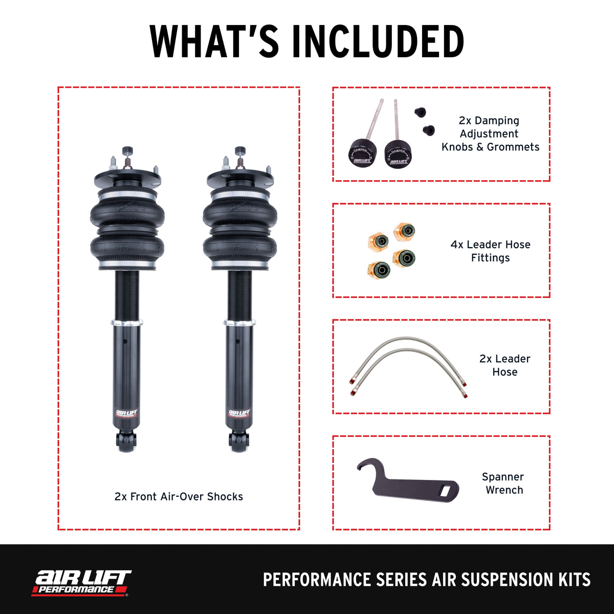 Air Lift Performance GS430 air struts front kit, photo 4