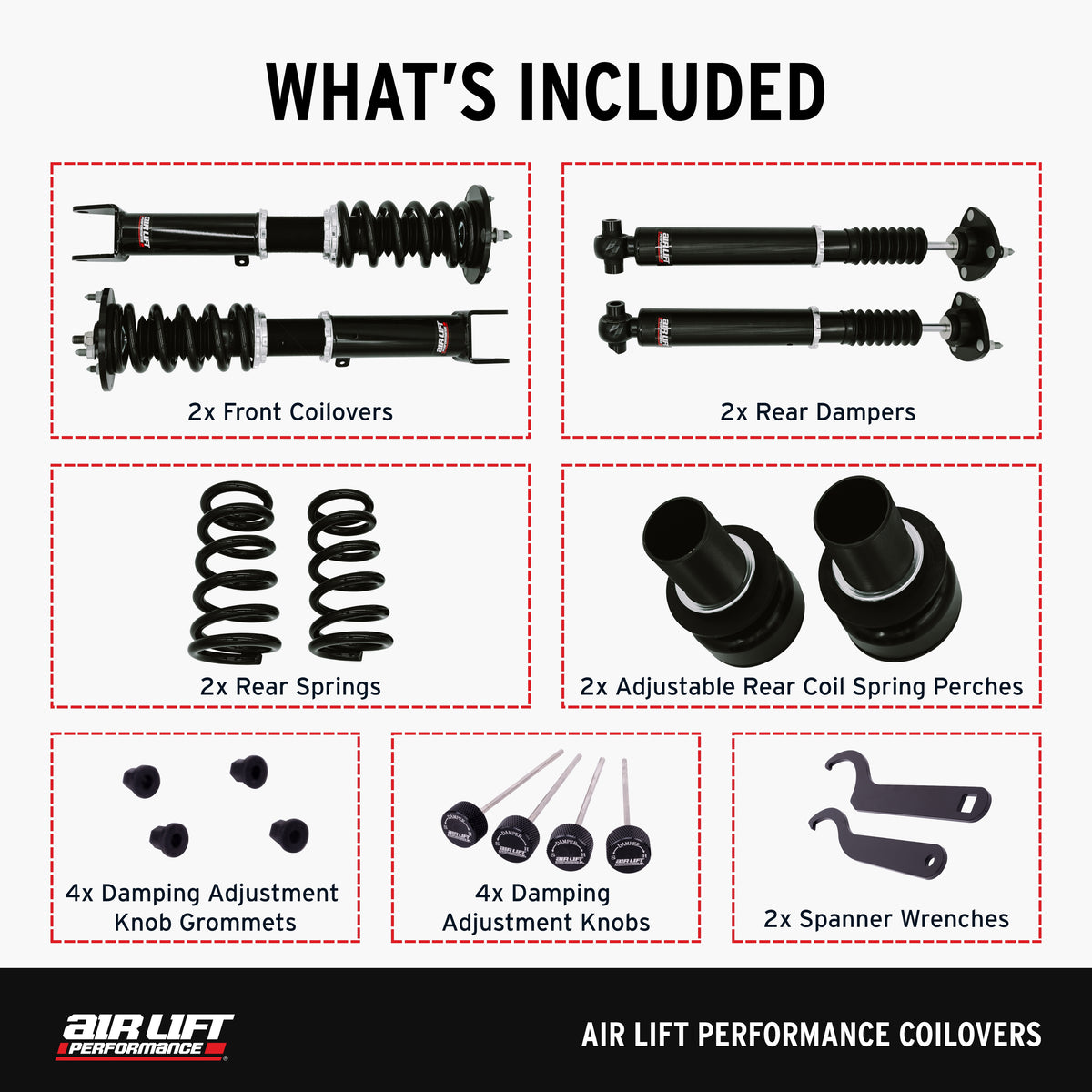 Air Lift Performance Coilovers for 2013-2021 Lexus GS350 RWD (L10) 79018