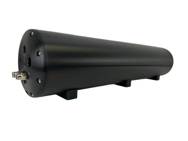 AccuAir ENDO-VT Air Tank Black with NPT Valve Ports - Angle