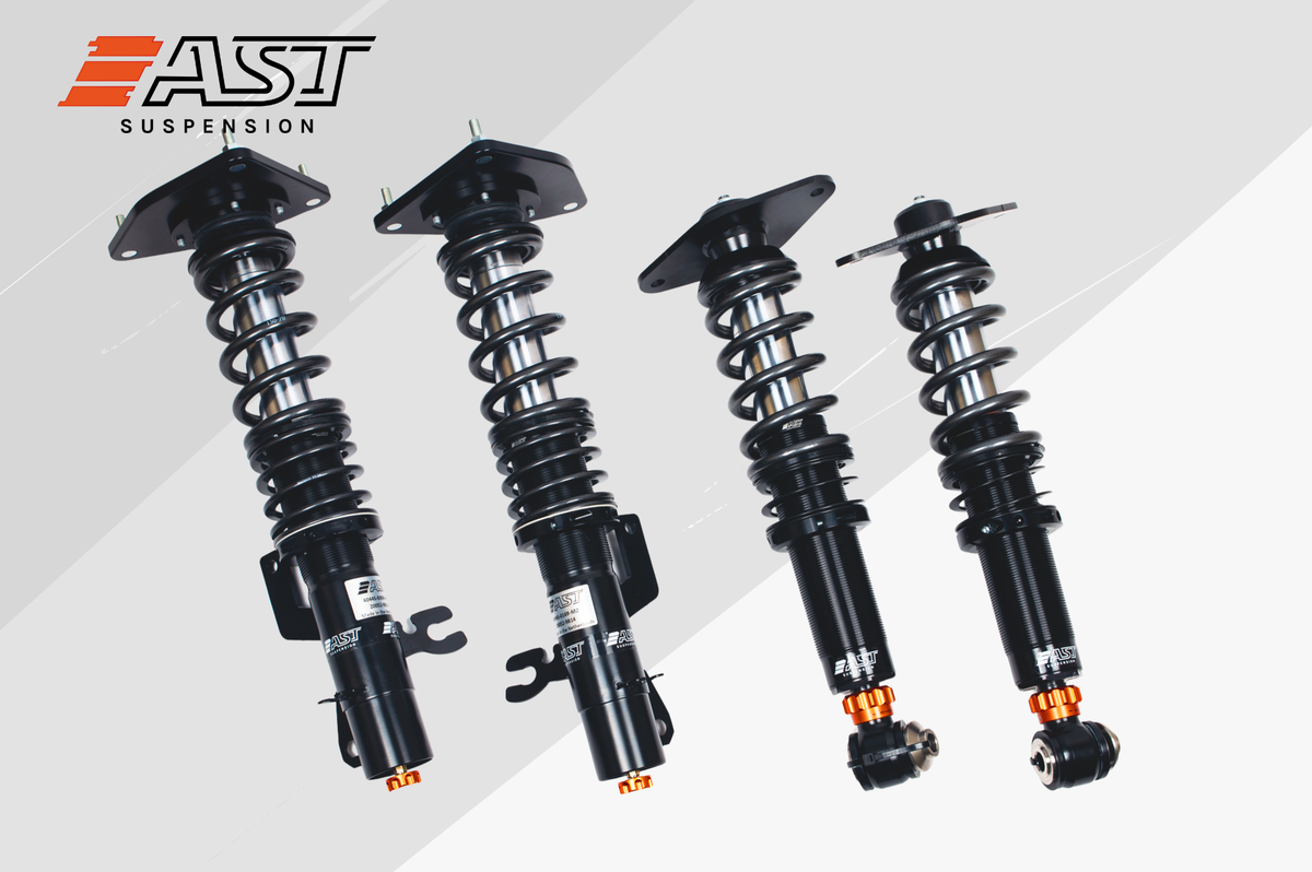 AST Suspension Club Racing 5100 Series Coilover Kit (Front/Rear Top Mounts, Inverted Rear Damper) - 2002-2006 Mini Cooper S Hatchback FWD (R53) ACC-B1411SD