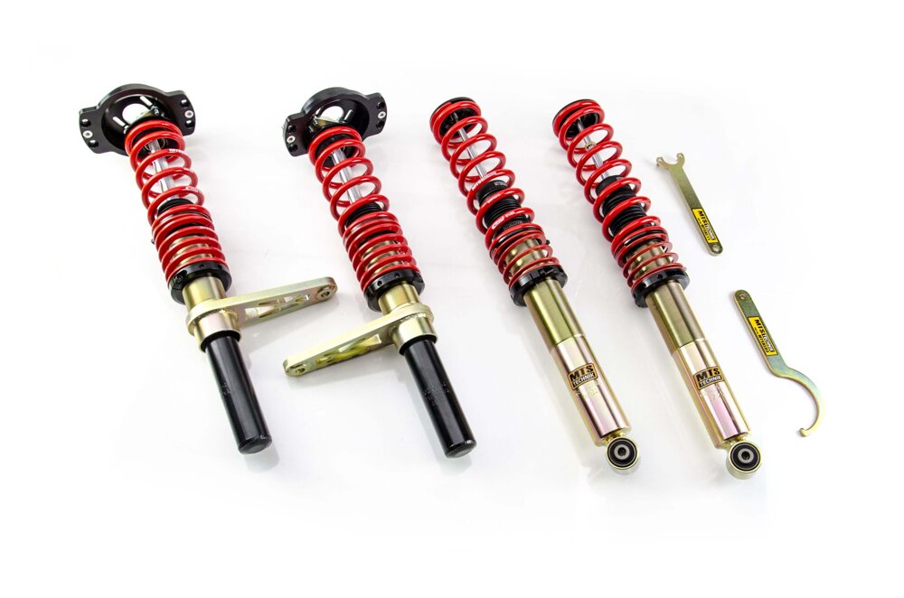 MTS Technik Street Series Suspension Coilover Kit (Gold Housing) (55-90mm Front Lowering) for 1972-1978 Audi 80 B1 Saloon (80/82) MTSGWAU73