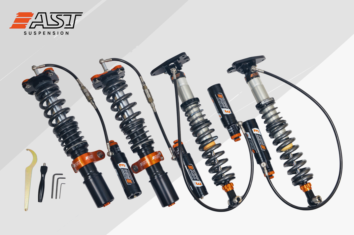 AST Suspension 5300 Series 3-Way Coilover Kit (Front/Rear Top Mounts) for 2021-2024 BMW M4 Coupe AWD (G82) RAC-B2115SD
