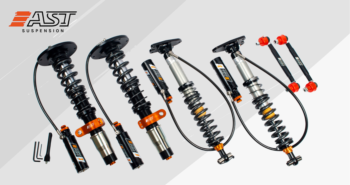 AST Suspension 5300 Series 3-Way Coilover Kit (Front/Rear Top Mounts) - 2016-2019 BMW M2 RWD (F87) RAC-B3104SD