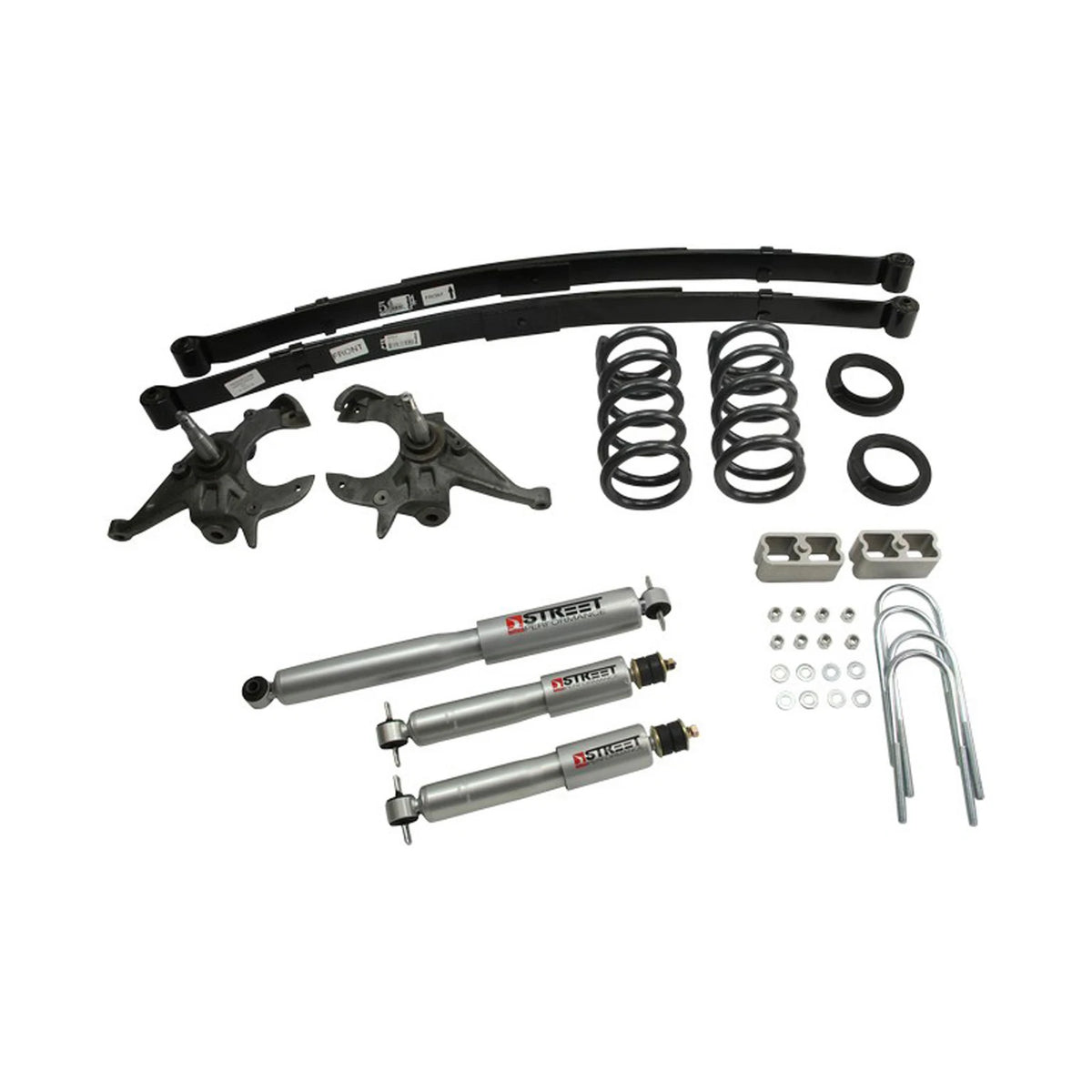 Belltech Lowering Kit w/Street Performance Shocks (4-5" Front / 5" Rear Drop) for 1994-2003 Chevrolet S10 Extended Cab 6-Cyl RWD