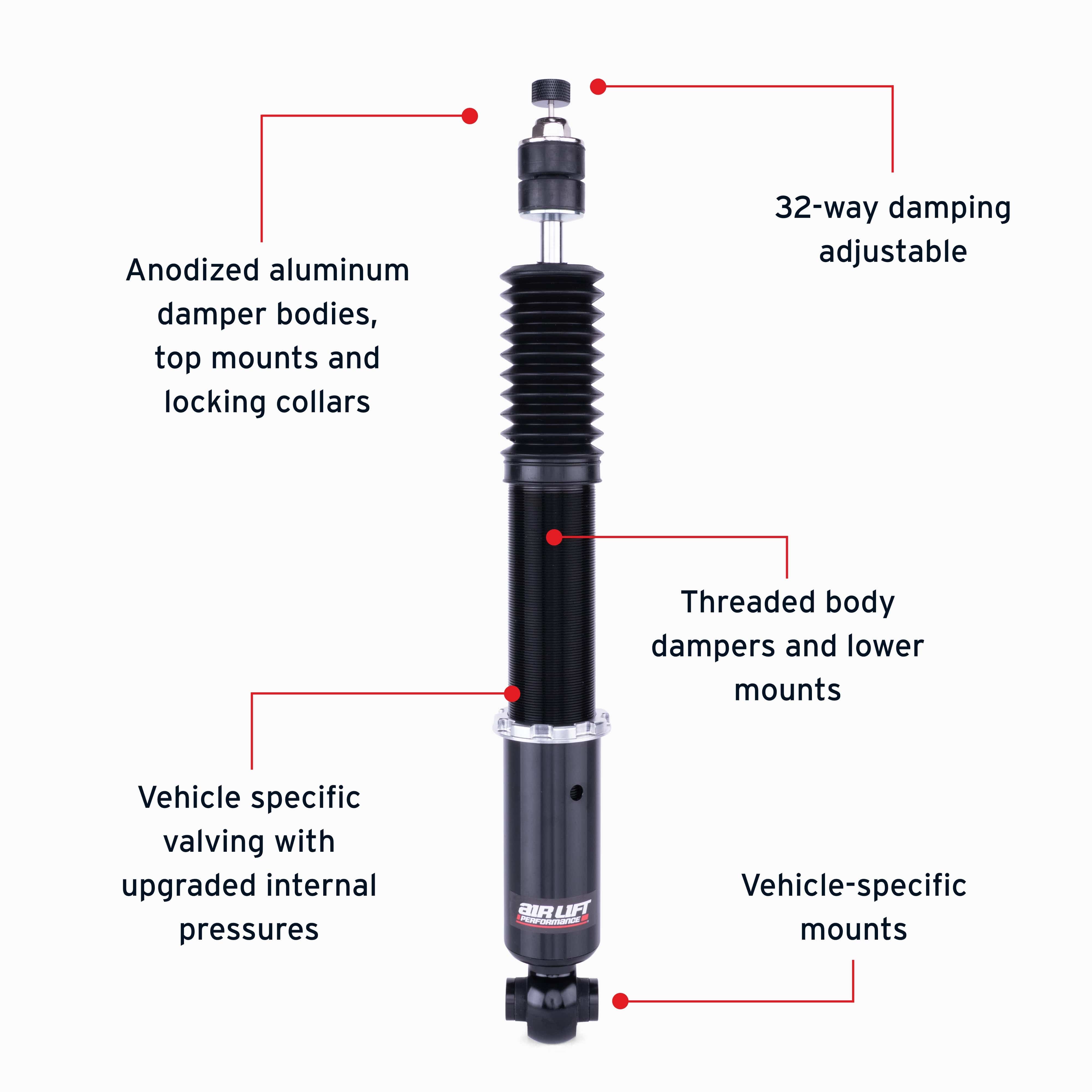 Air Lift Performance Rear Kit - 2005-2014 Ford Mustang (S197) 76515