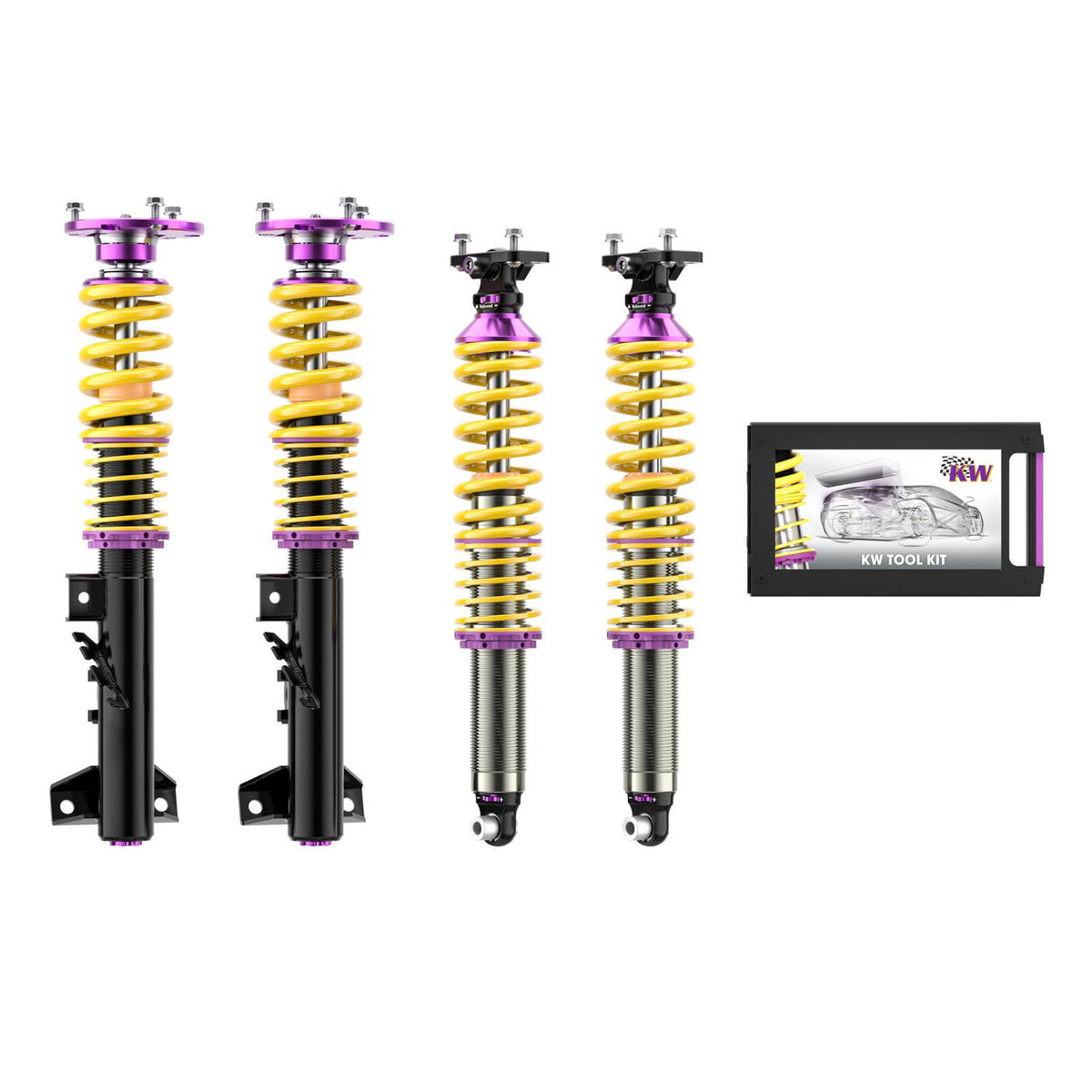 KW Suspension V3 Racing Kit (True Rear) for 1995-1999 BMW M3 RWD (E36), Race Slicks