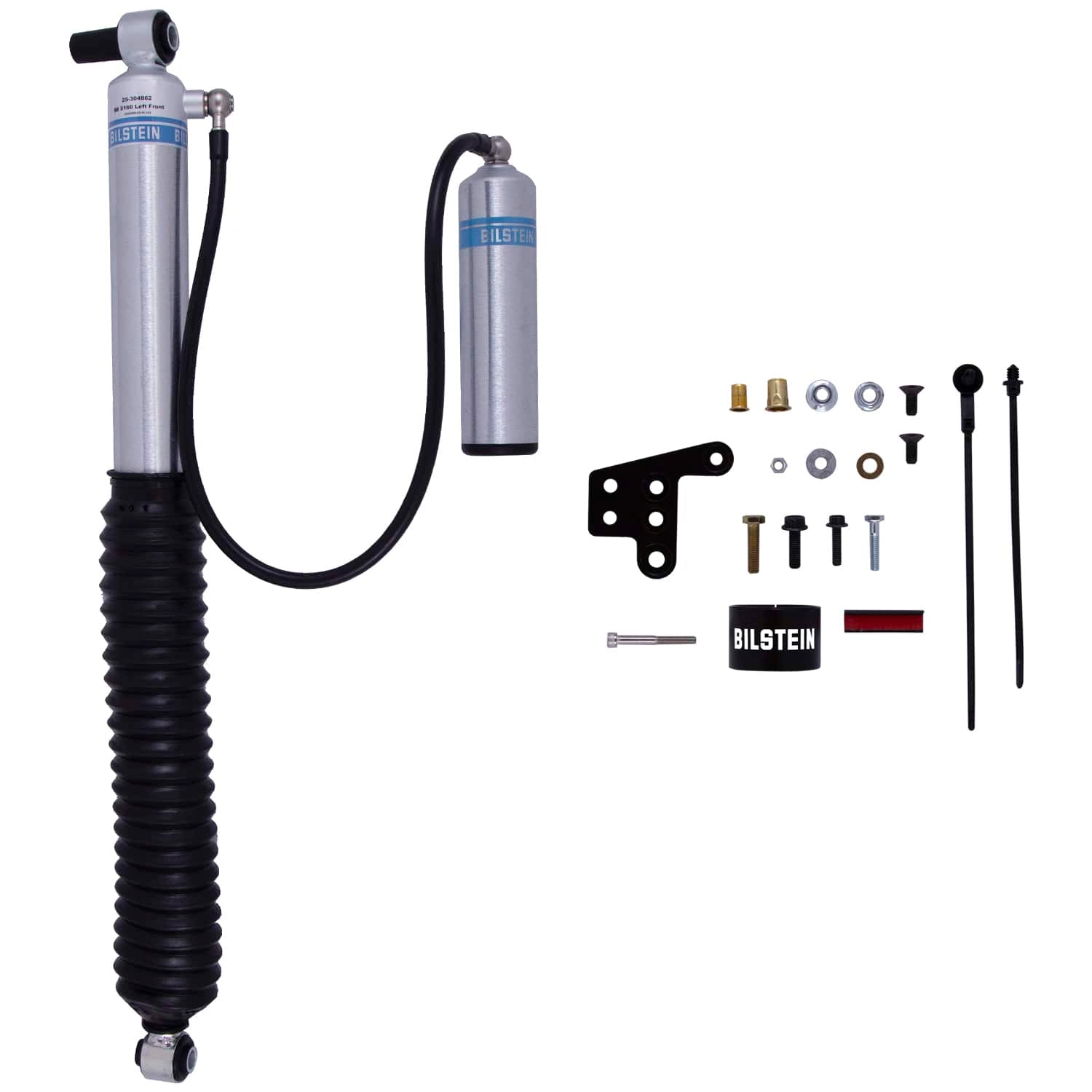 Bilstein B8 5160 46mm Monotube Suspension Front Left Shock Absorber - 10.5 in. Stroke, w/ Boot 25-304862