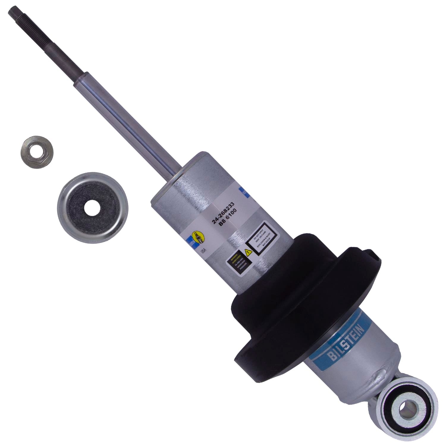 Bilstein B8 6100 (Ride Height Adjustable) 60mm Monotube Suspension Front Shock Absorber - 4.37 in. Stroke 24-268233