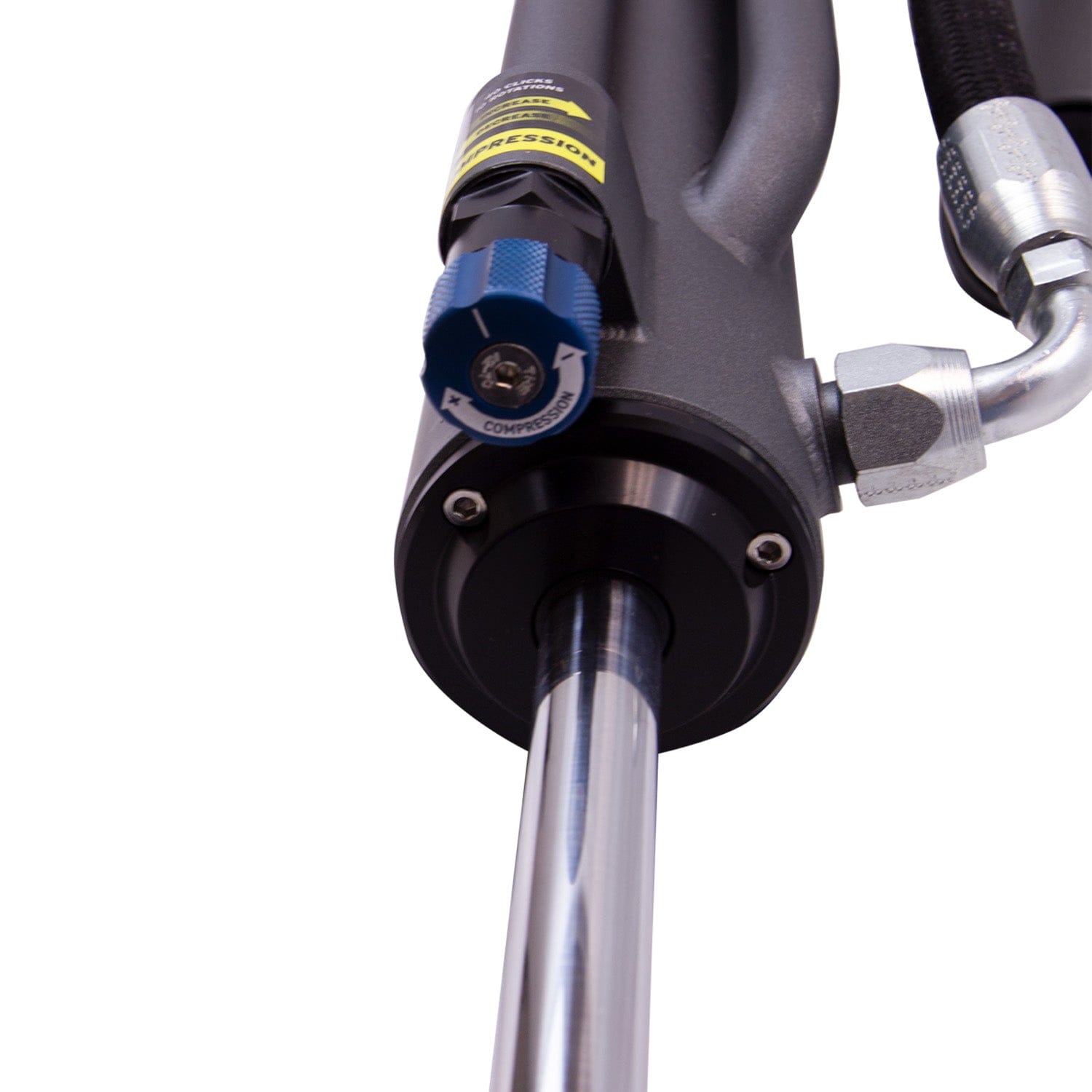 Bilstein B8 8100 (Bypass) Suspension Rear Left Shock Absorber for 2005-2015 Toyota Tacoma - 23.94 in. Extended, EVO Grey 25-320442