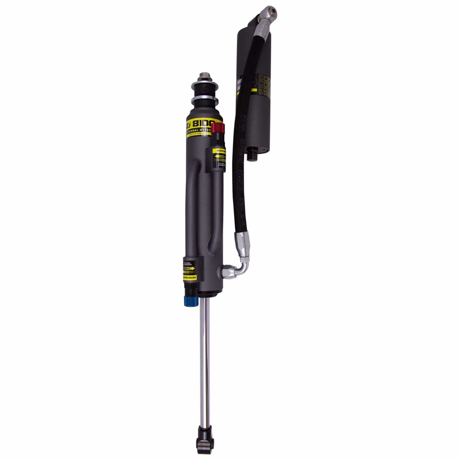 Bilstein B8 8100 (Bypass) Suspension Rear Left Shock Absorber for 2005-2015 Toyota Tacoma - 23.94 in. Extended, EVO Grey 25-320442