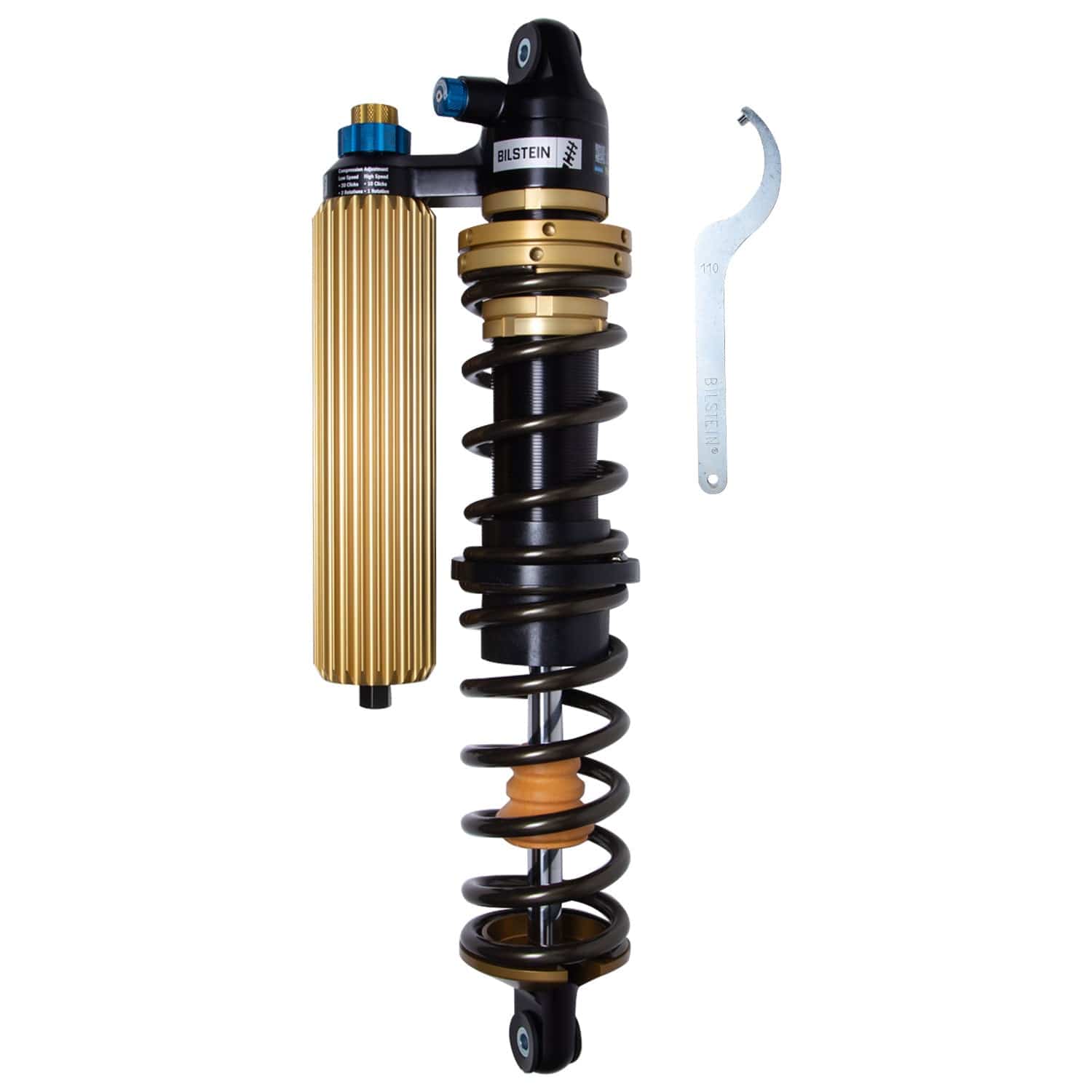 Bilstein Black Hawk Powersports Front Right Shock Absorber and Coil Spring Assembly for 2021-2022 Polaris RZR Turbo S4 Velocity 41-341797