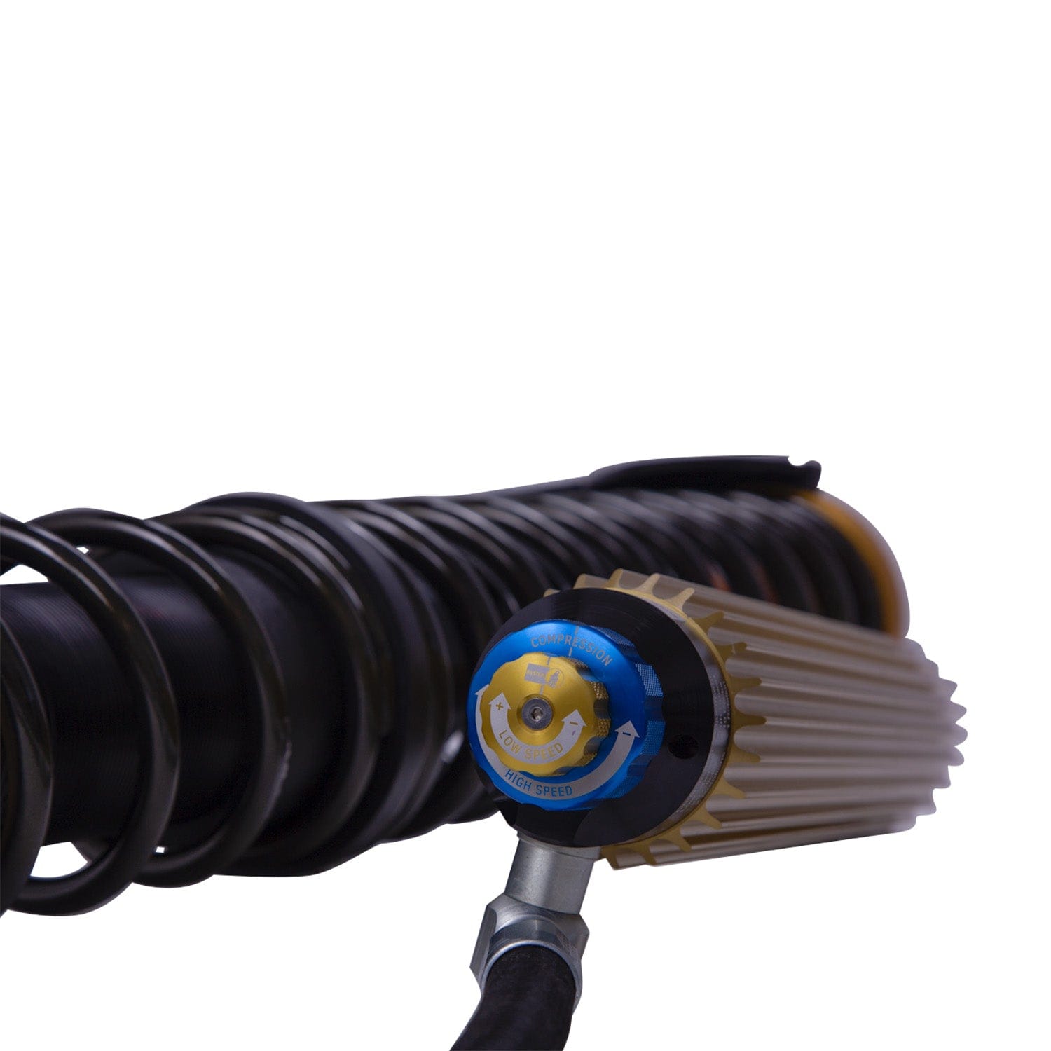 Bilstein Black Hawk Powersports Rear Right Shock Absorber and Coil Spring Assembly for 2021-2023 Can-Am Maverick X3 X rs Turbo RR Smart-Shox 41-330623