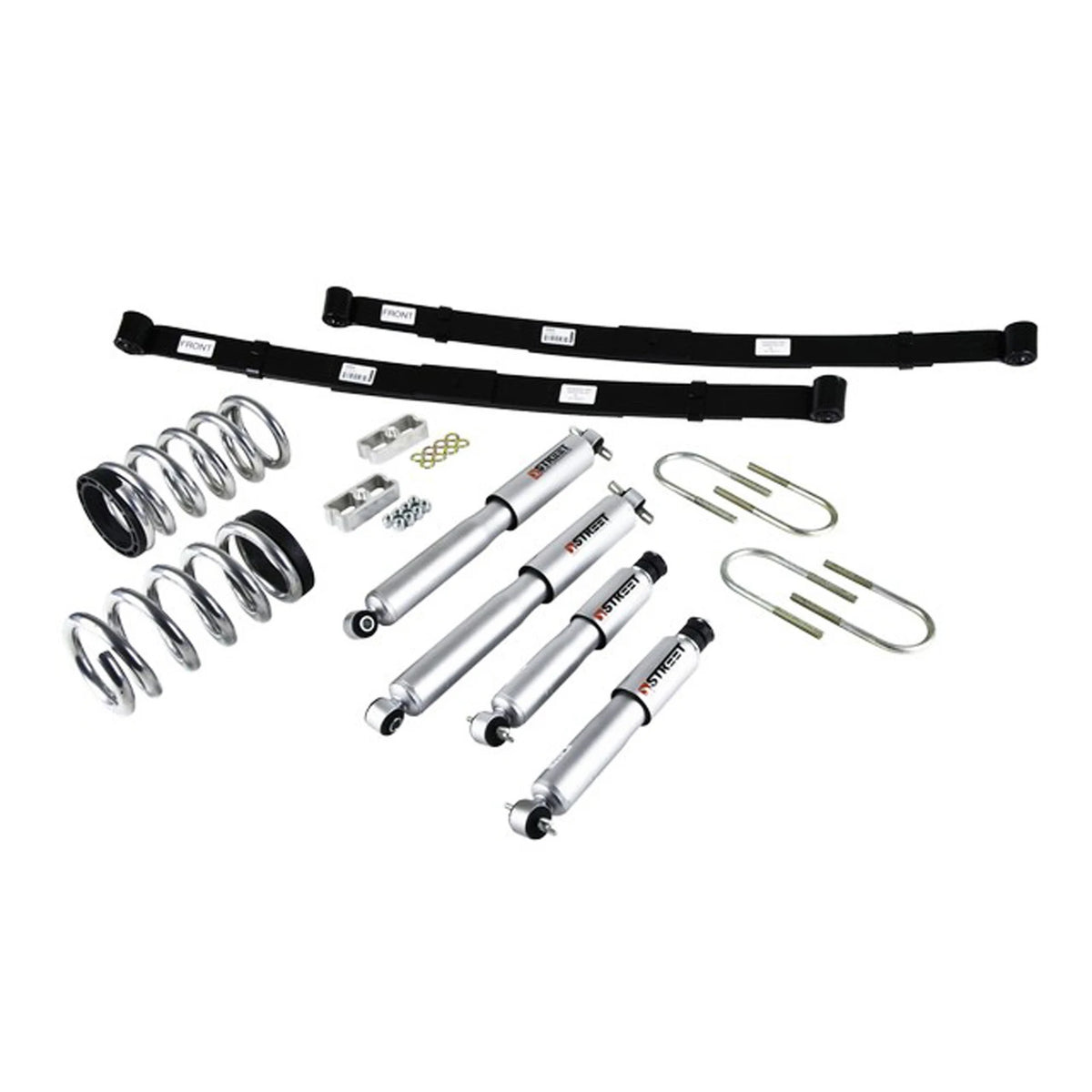 Belltech Lowering Kit w/Street Performance Shocks (2 or 3" Front / 4" Rear Drop) for 1998-2005 Chevrolet Blazer 6-Cyl RWD