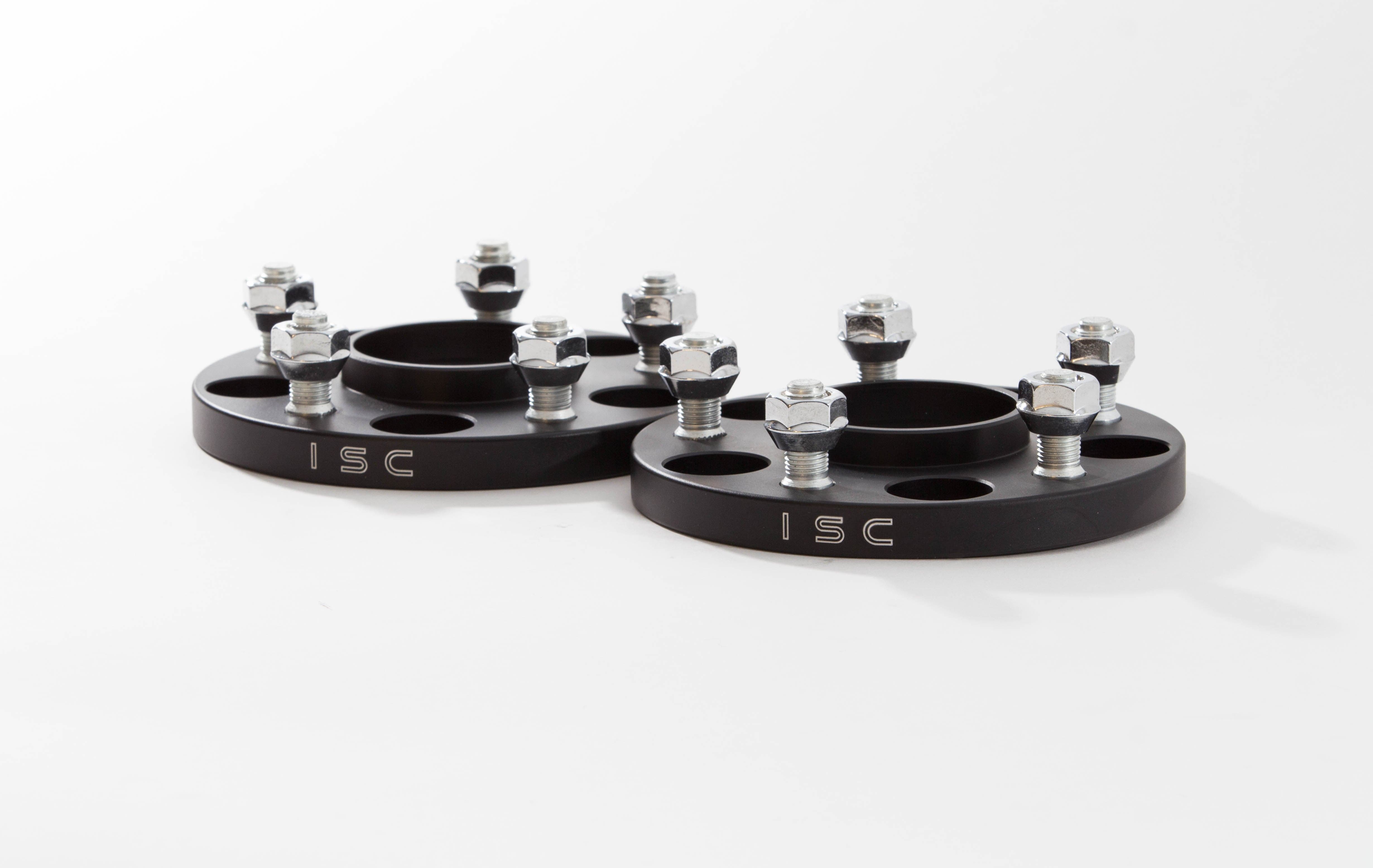 ISC Suspension 15mm Wheel Spacers - 5x114.3 Bolt Pattern/Hub Bore, Black (Pair) for Nissan ISC-WSNS15B