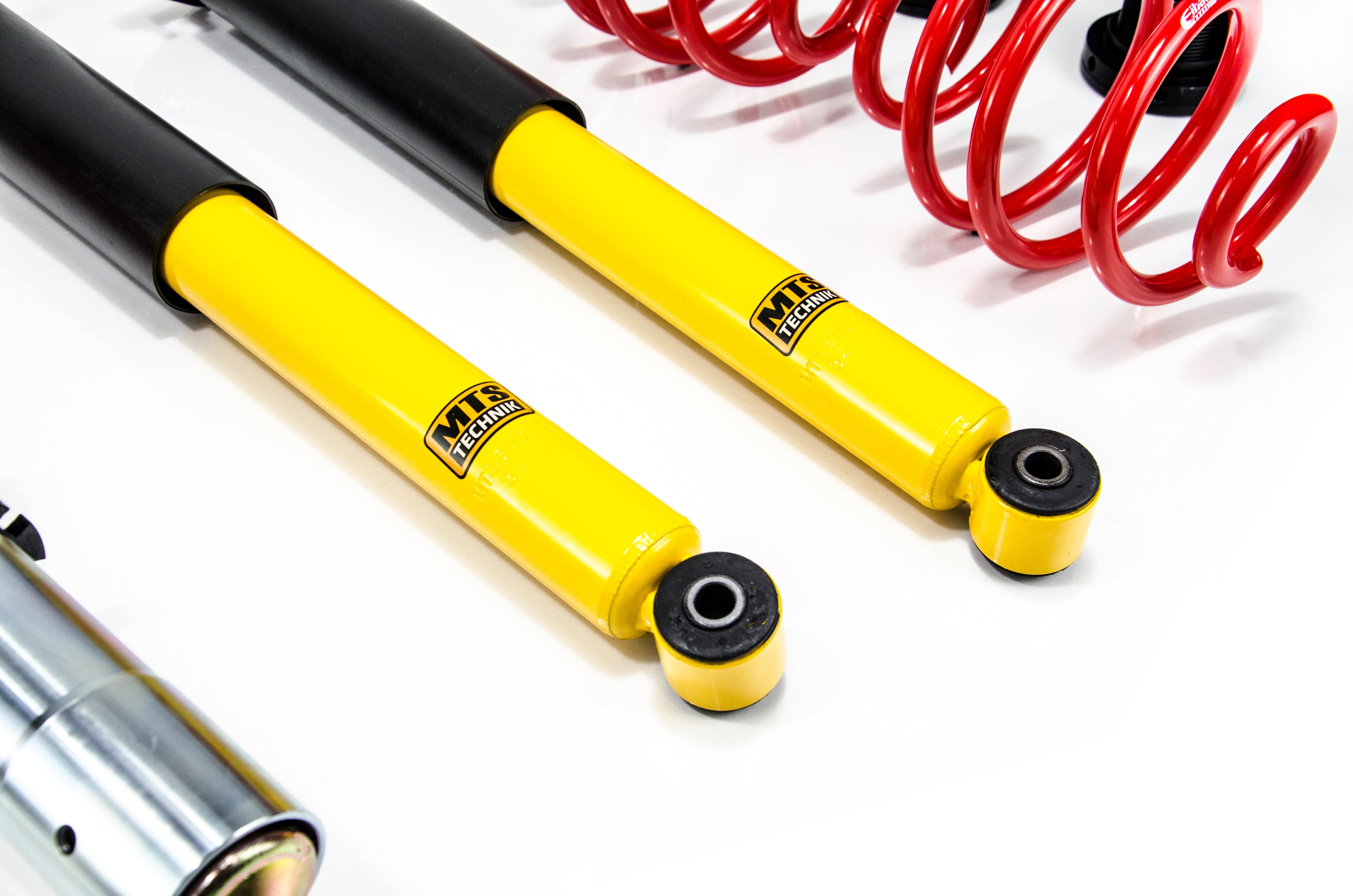 MTS Technik Comfort Series Coilover Kit - With Rear Axle Top Mount, Gold Housing, 51mm Strut for 1985-1993 BMW 325e (E30) MTSGWBM102-C