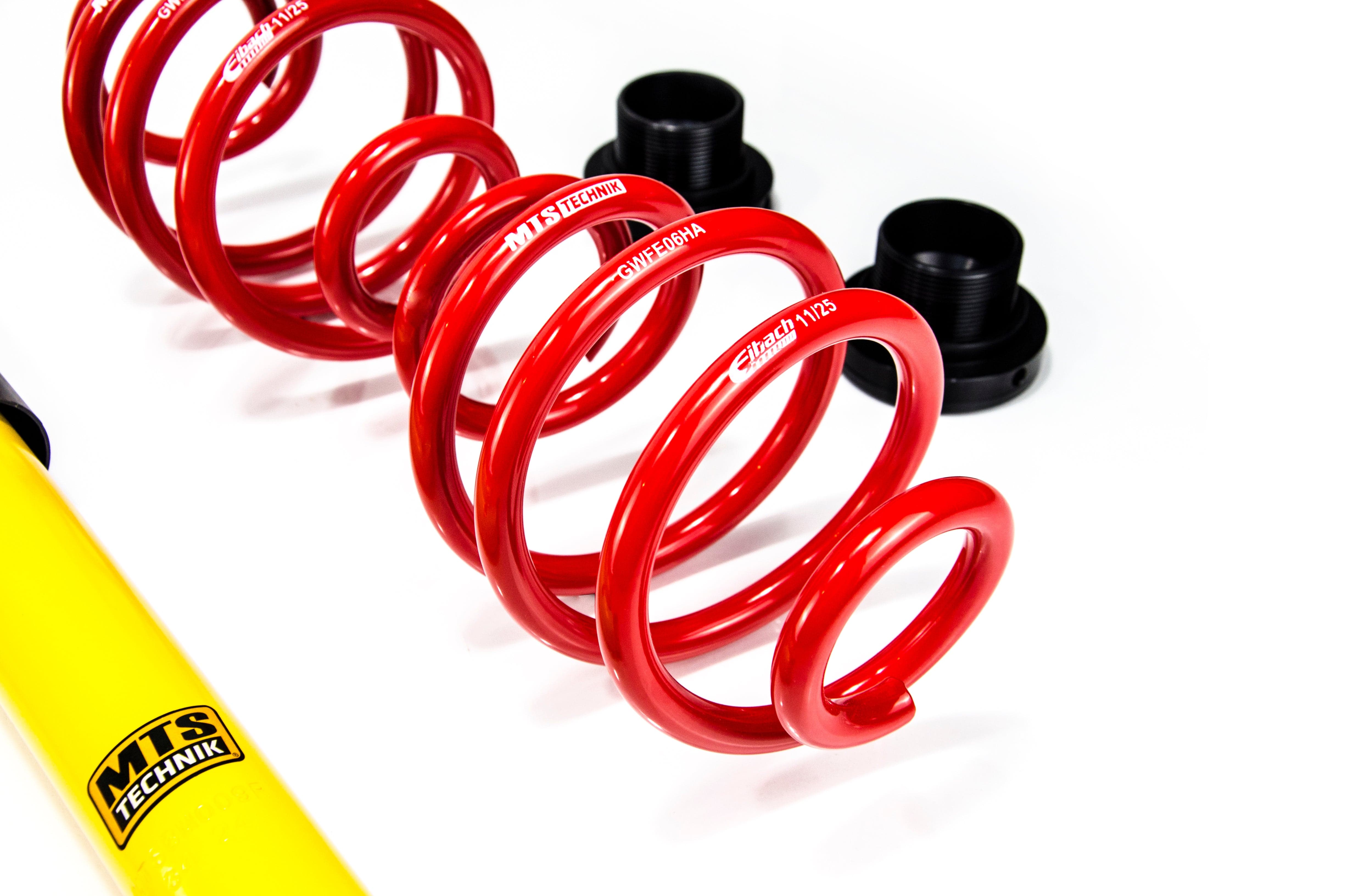 MTS Technik Comfort Series Coilover Kit - With Rear Axle Top Mount, Gold Housing, 51mm Strut for 1985-1993 BMW 325i (E30) MTSGWBM102-C