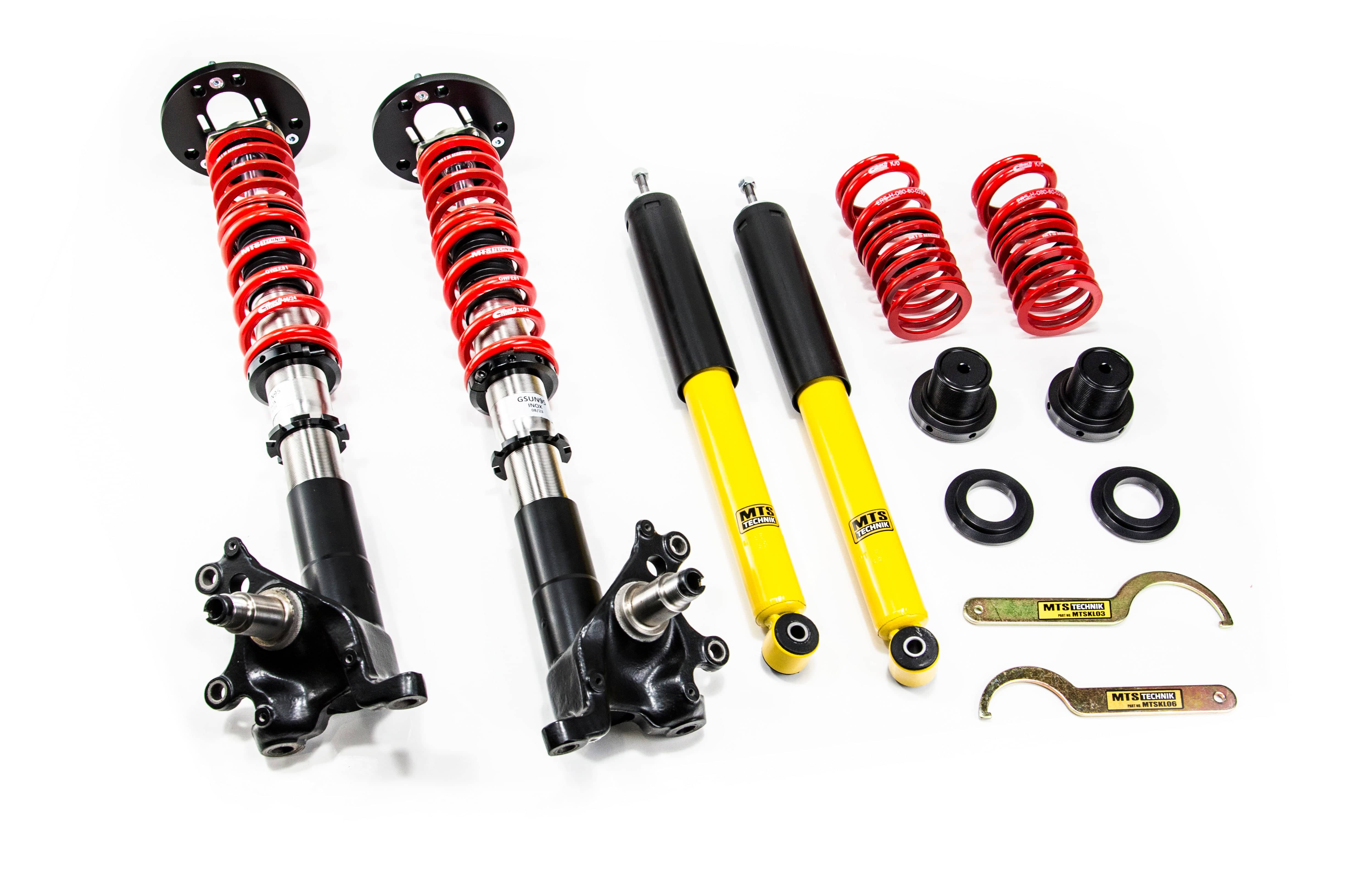 MTS Technik Stance Series Suspension Coilover Kit (51mm Front Strut, Original Front Axle) for 1985-1990 BMW 325i (E30) XMTSGWBM80-S