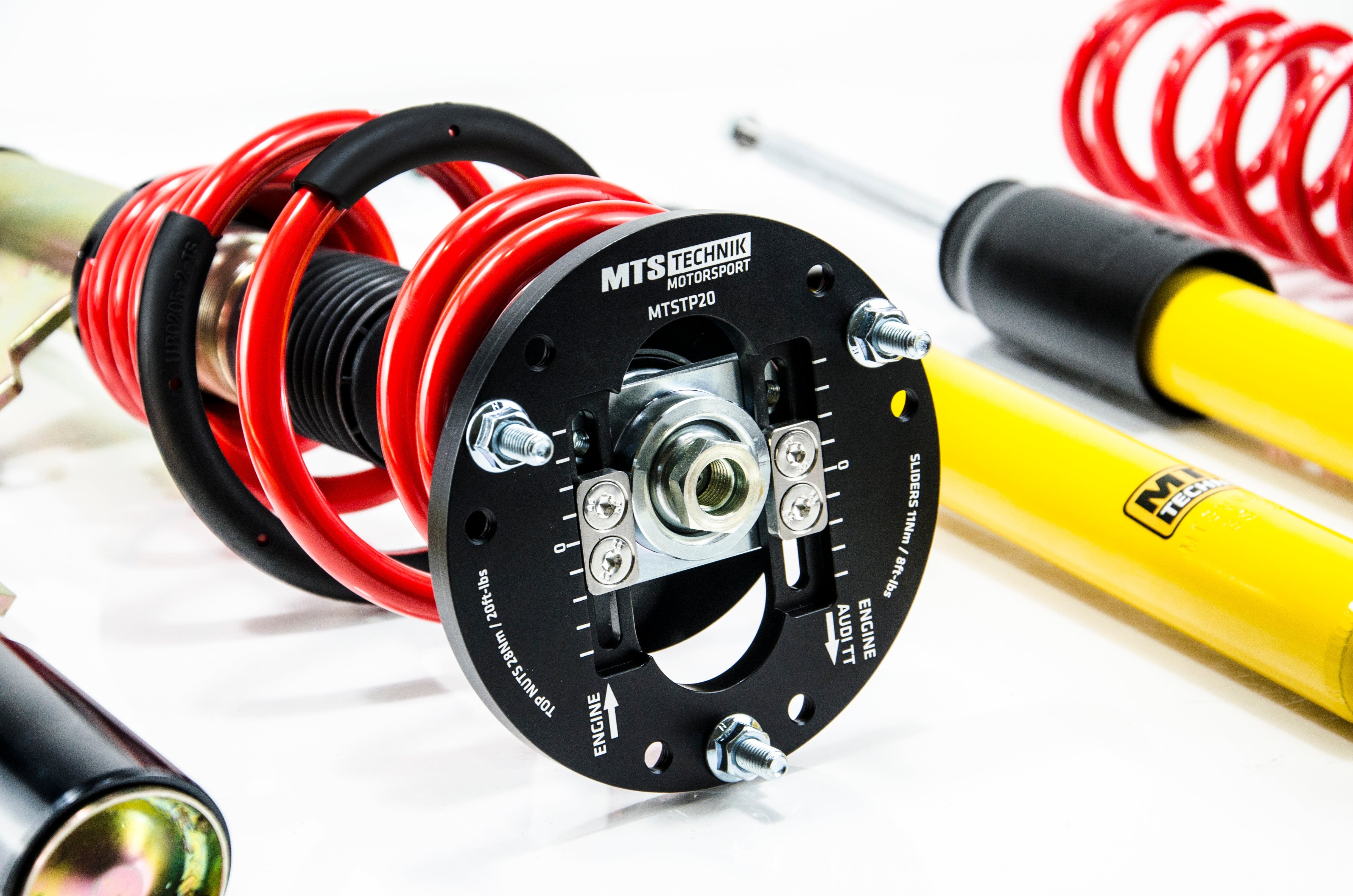 MTS Technik Stance Series Coilover Kit - With Front Axle Top Mount, Gold Housing, Multilink Rear Suspension for 2011-2019 Volkswagen Beetle (A6) MTSGWVW94-S