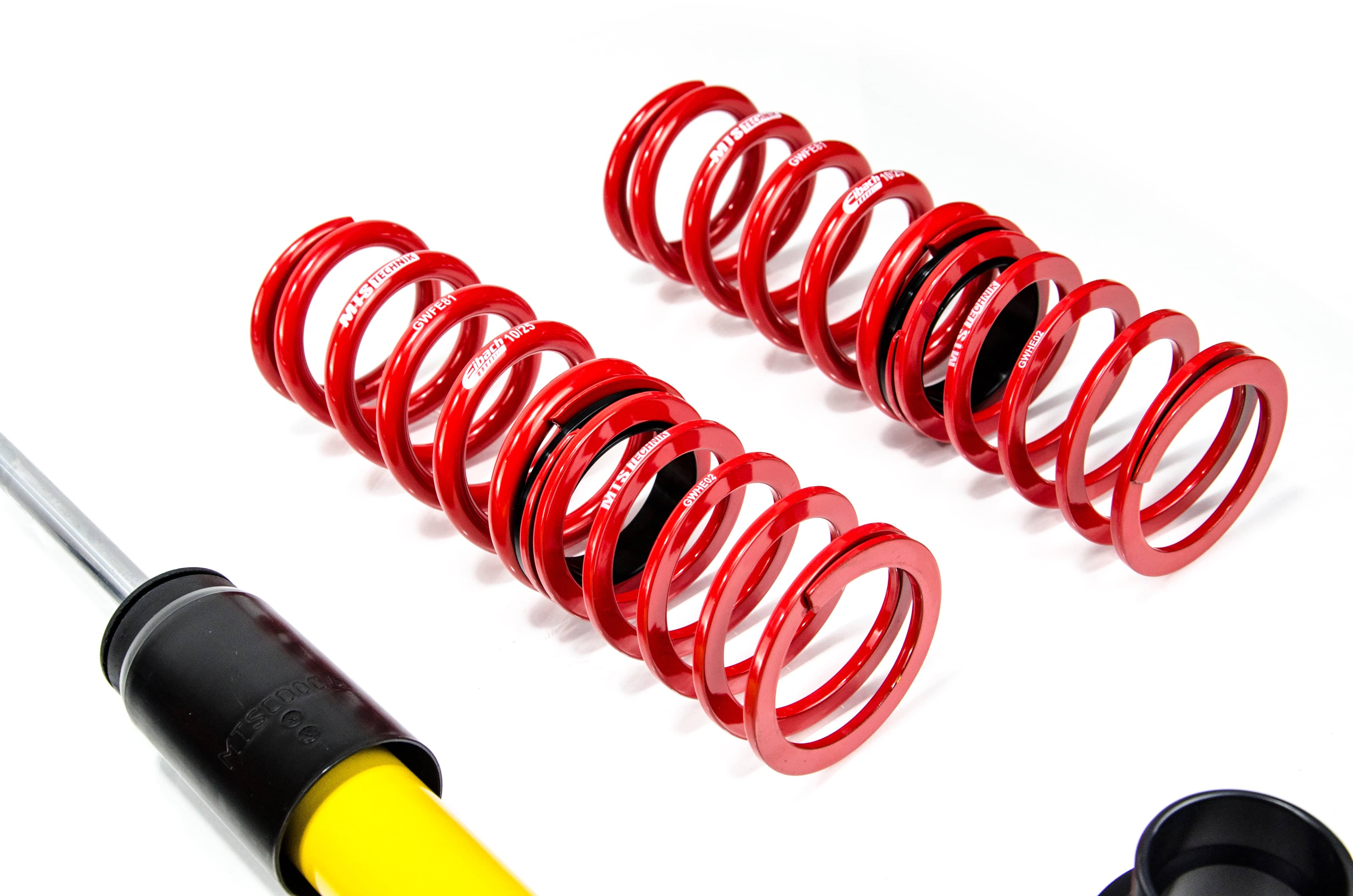 MTS Technik Stance Series Coilover Kit - With Front Axle Top Mount, Gold Housing, Multilink Rear Suspension for 2011-2019 Volkswagen Beetle (A6) MTSGWVW94-S