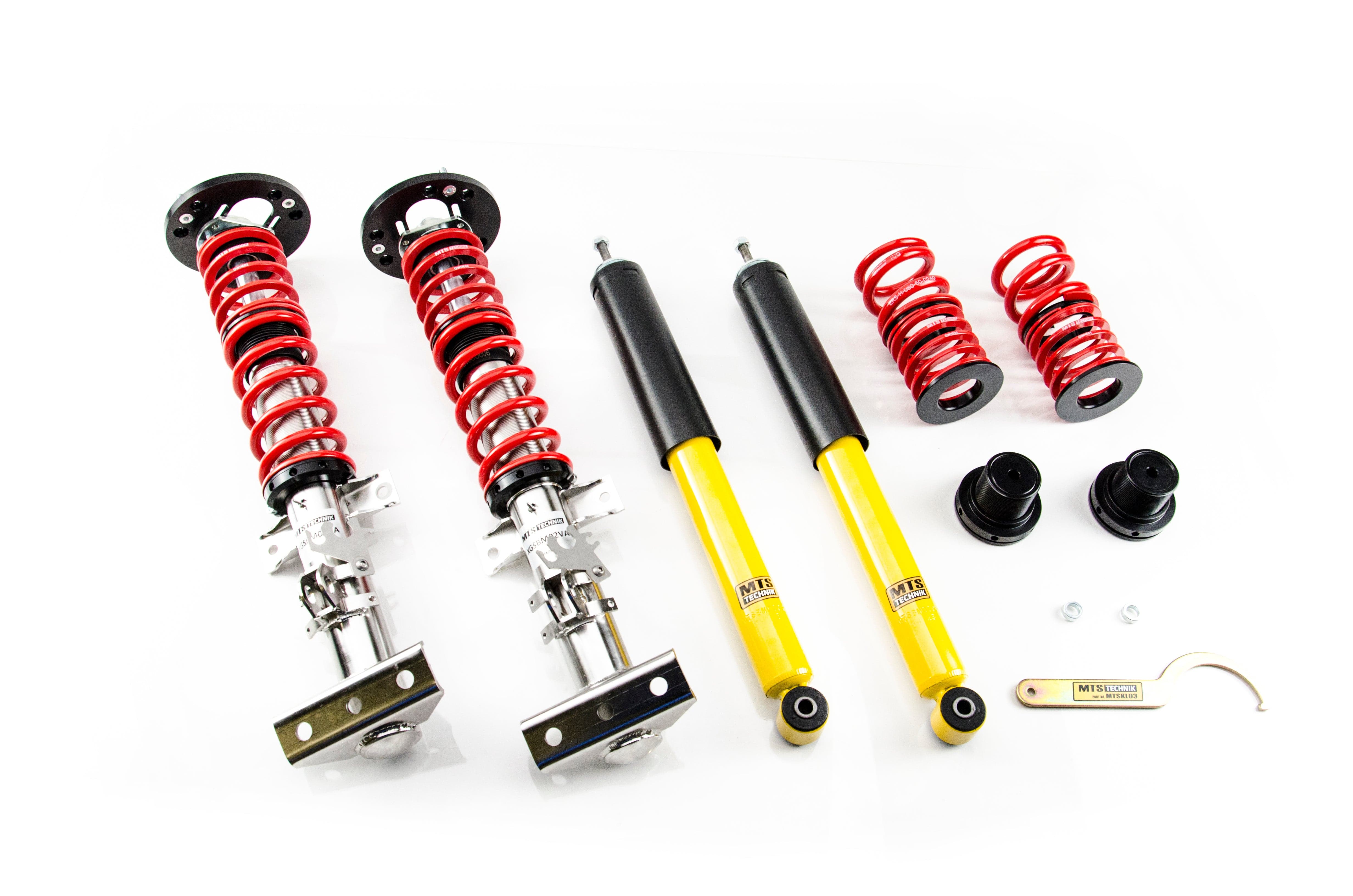 MTS Technik Stance Series Coilover Kit - With Front Axle Top Mount, Inox Housing for 1997-2002 BMW 328i (E36/E46) XMTSGWBM117-S