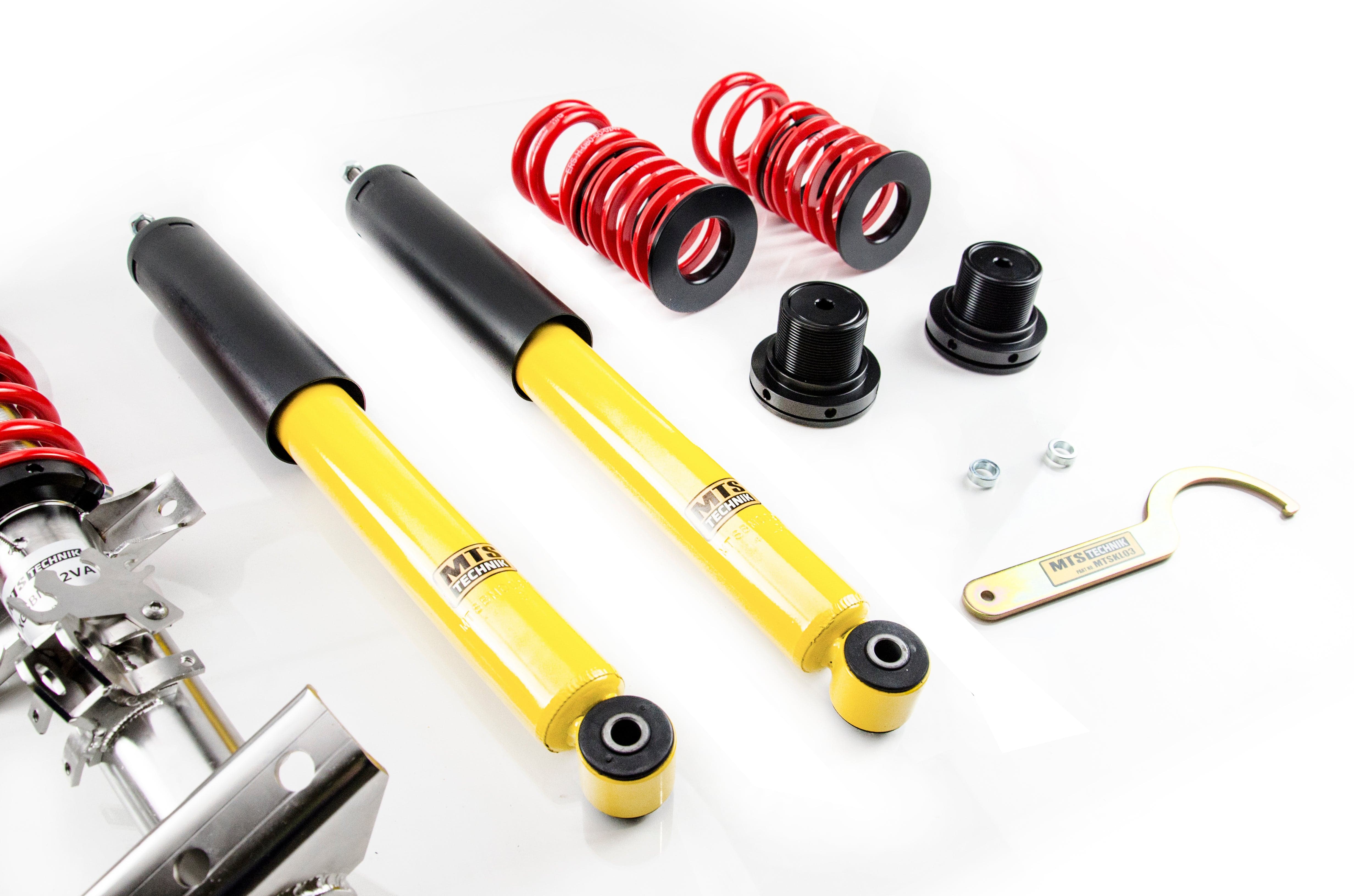 MTS Technik Stance Series Coilover Kit - With Front Axle Top Mount, Inox Housing for 1997-2002 BMW 328i (E36/E46) XMTSGWBM117-S