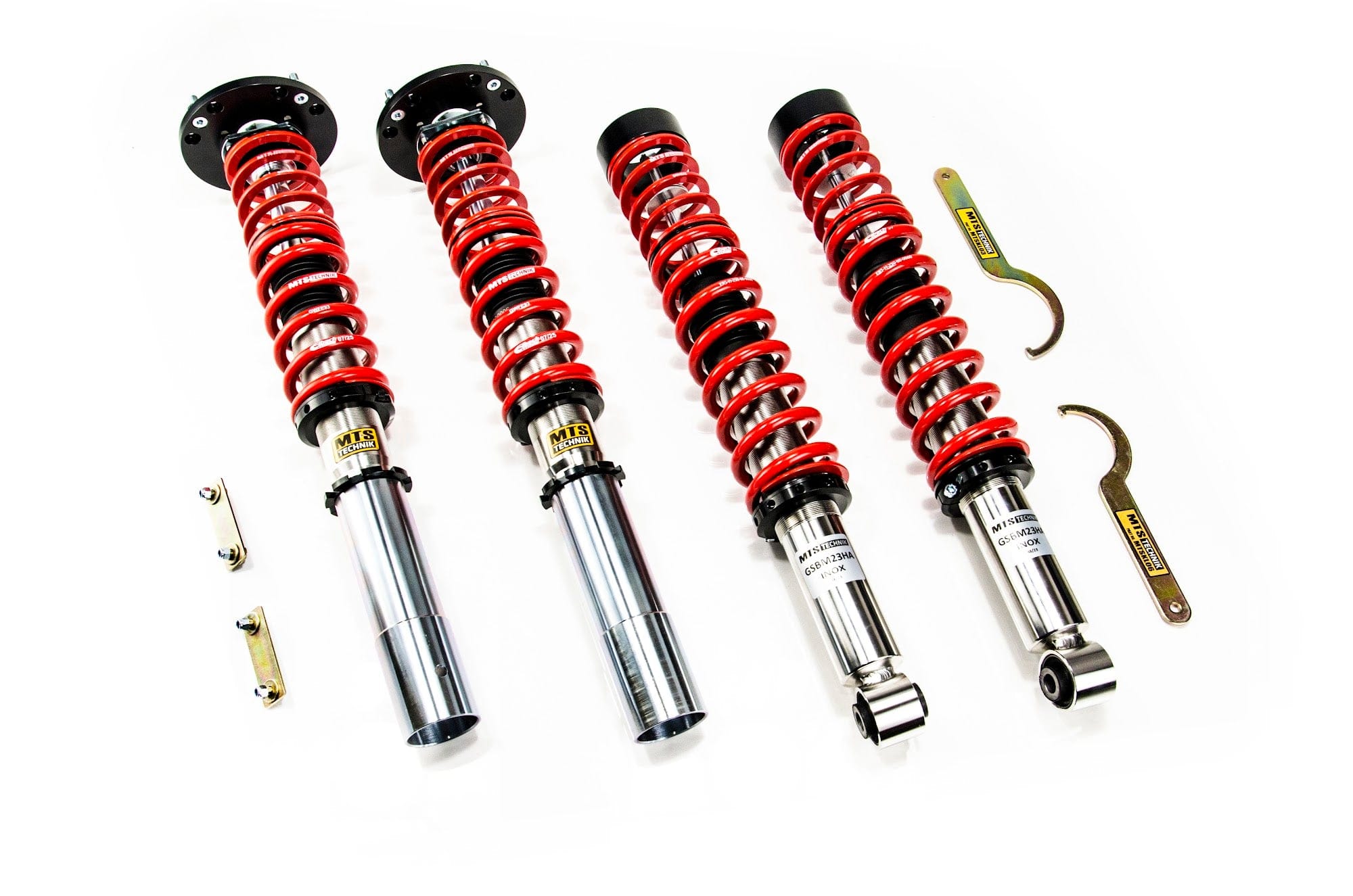 MTS Technik Street Series Suspension Coilover Kit (Inox Housing, 83mm Rear Top) for 1978-1987 BMW 735i (E23) XMTSGWBM58