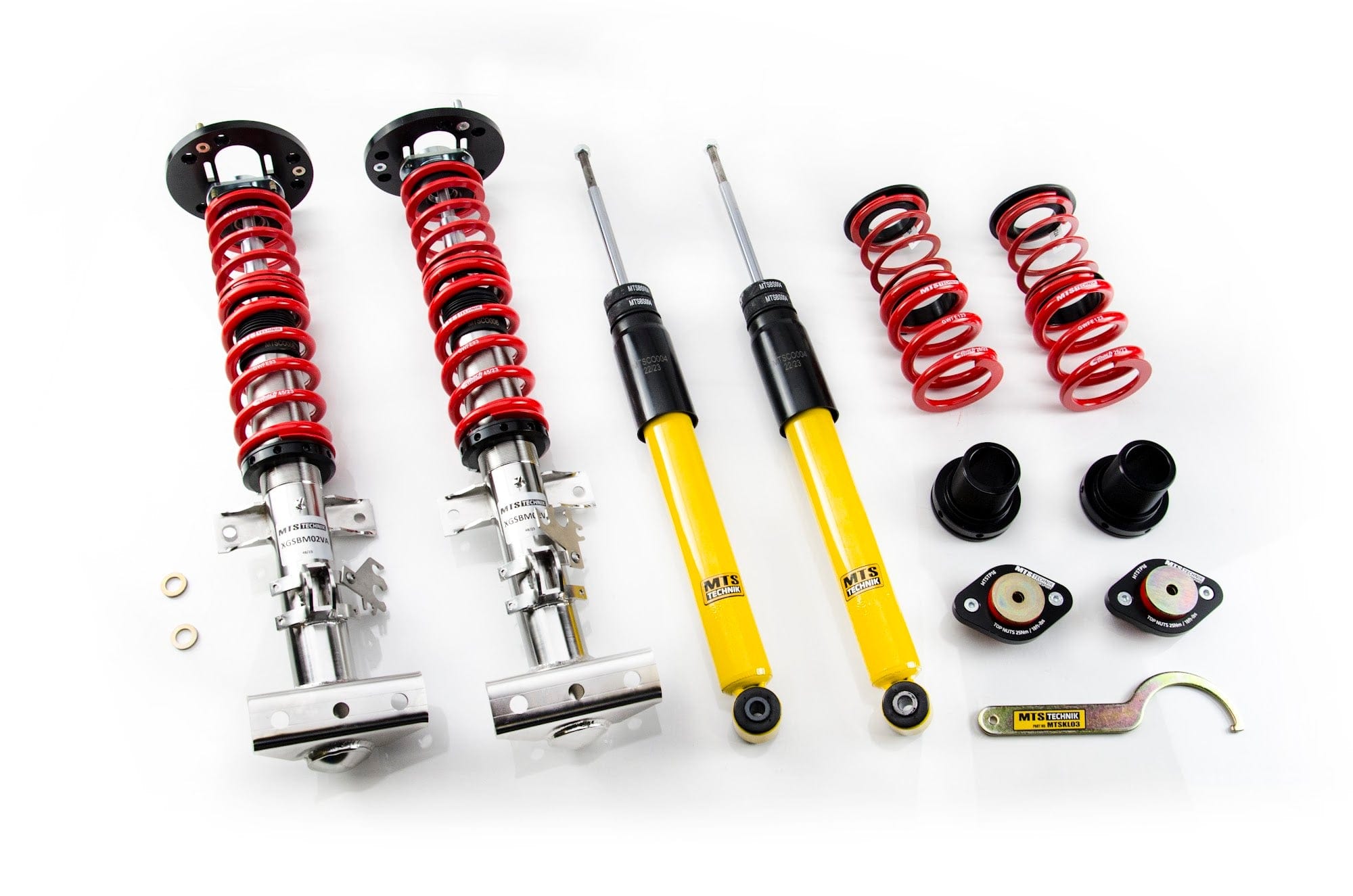MTS Technik Street Series Suspension Coilover Kit (w/ Front and Rear Top Mount, Inox Housing) for 1992-1999 BMW 318i (E36) XMTSGWBM98
