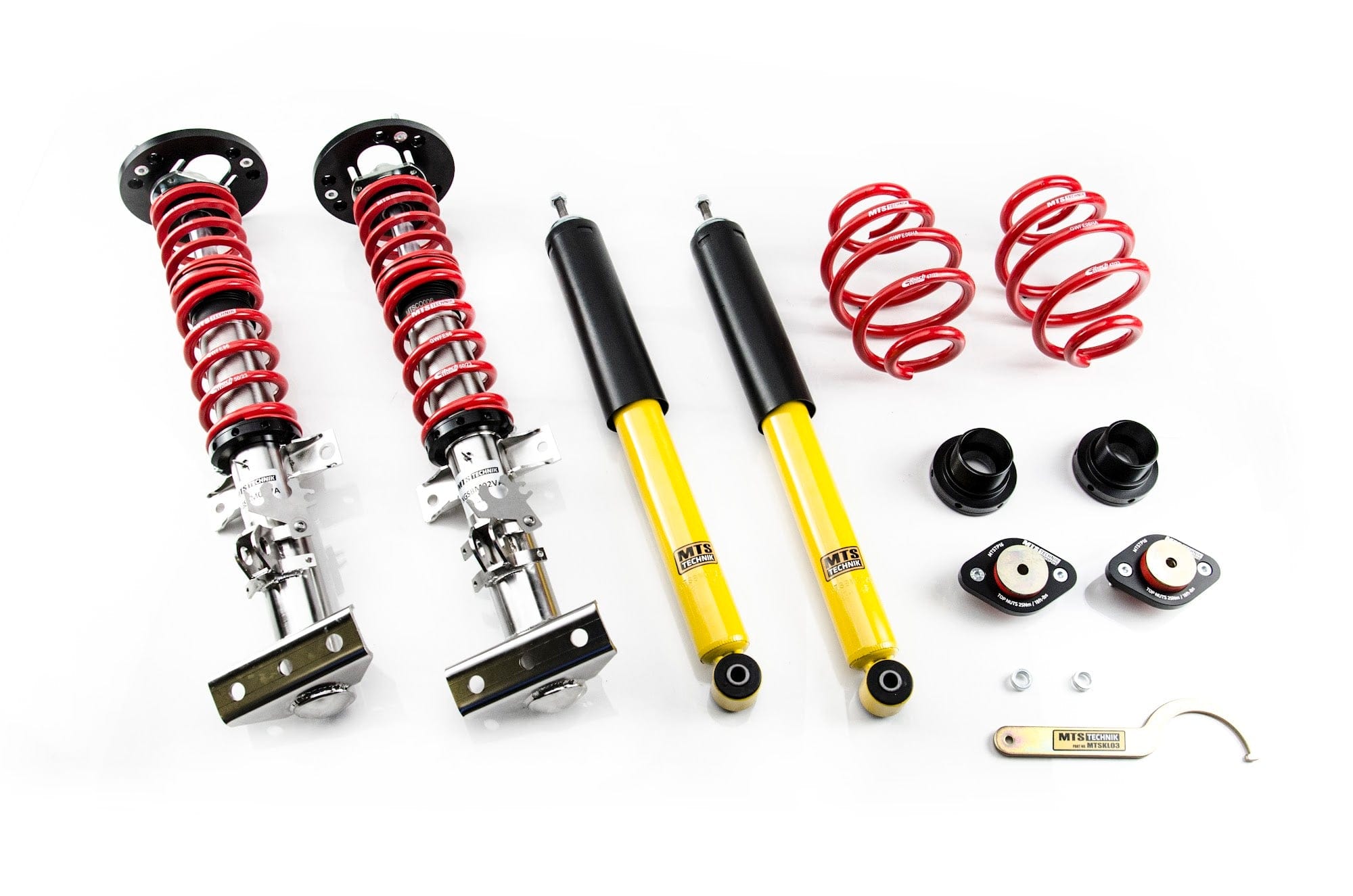 MTS Technik Street Series Suspension Coilover Kit (w/ Front and Rear Top Mount, Inox Housing) for 1995-2002 BMW 318ti (E36) XMTSGWBM99