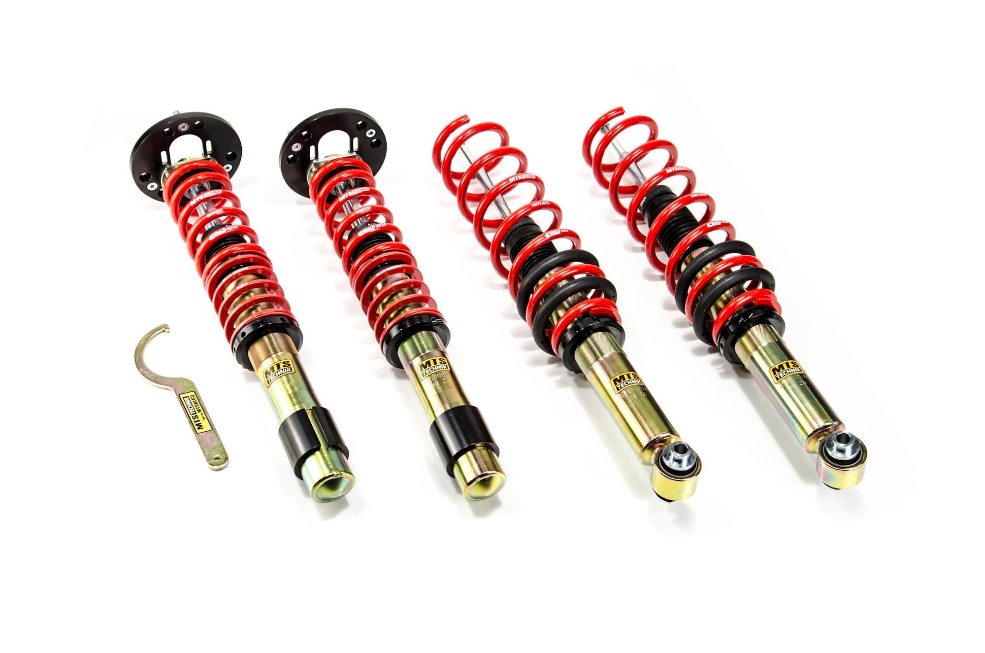 MTS Technik Street Series Suspension Coilover Kit (w/ Front Axle Top Mount, Gold Housing) for 2001-2003 BMW 530i (E39) MTSGWBM101
