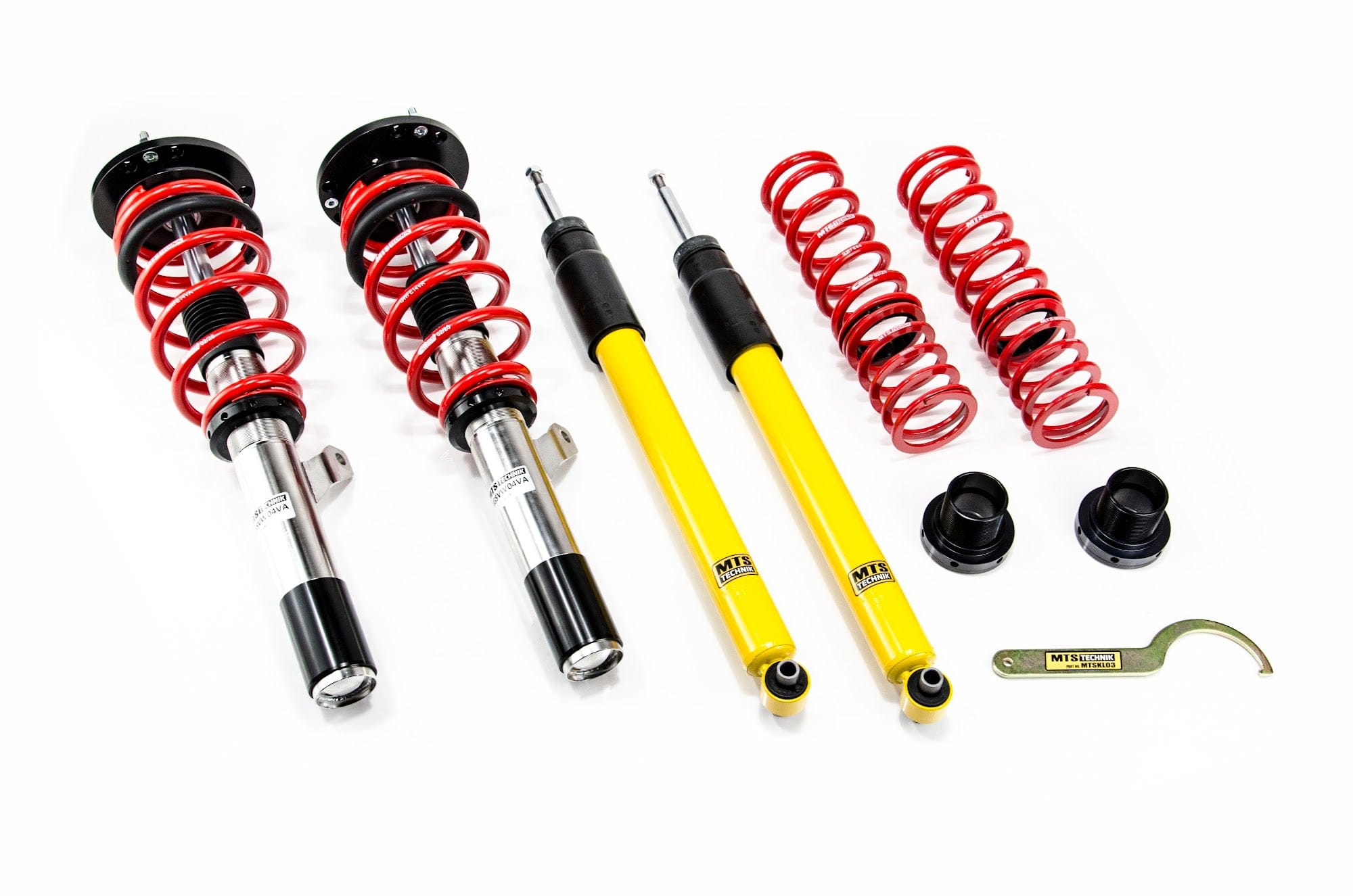 MTS Technik Street Series Suspension Coilover Kit (w/ Front Axle Top Mount, Inox Housing) for 2020-2022 Volkswagen Passat (A34) XMTSGWVW103