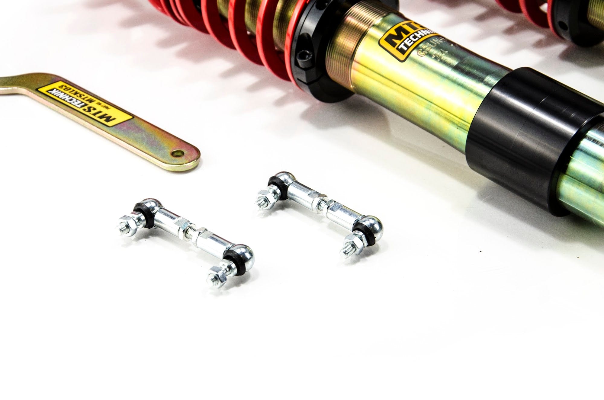 MTS Technik Street Series Coilover Kit - With Front Top Mount and Nivo, Gold Housing for 2001-2003 BMW 525i Touring Wagon (E39) MTSGWBM108