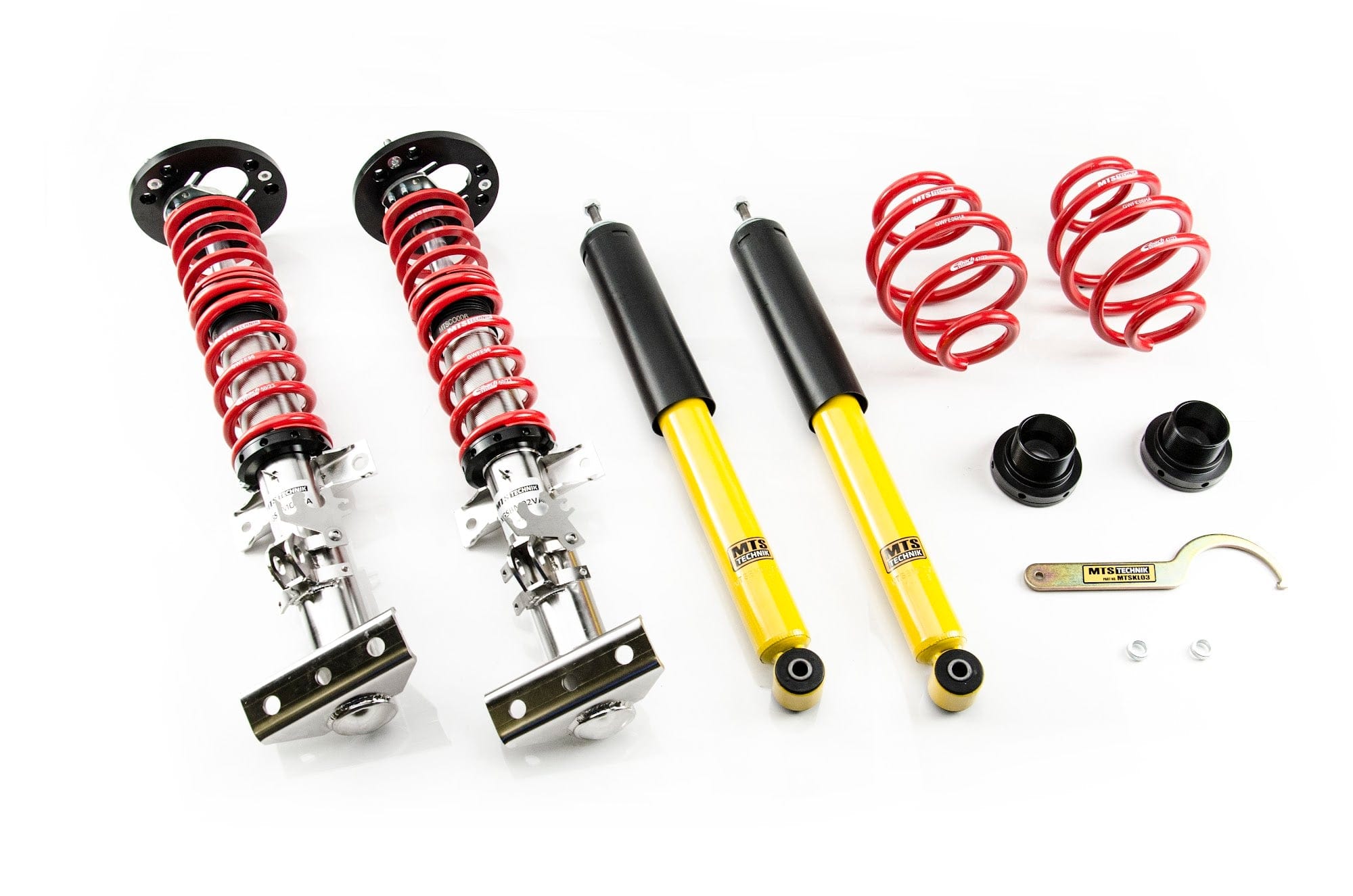 MTS Technik Street Series Suspension Coilover Kit (w/ Front Top Mount, Without Rear Top Mount, Inox Housing) for 1995-2002 BMW 318ti (E36) XMTSGWBM117