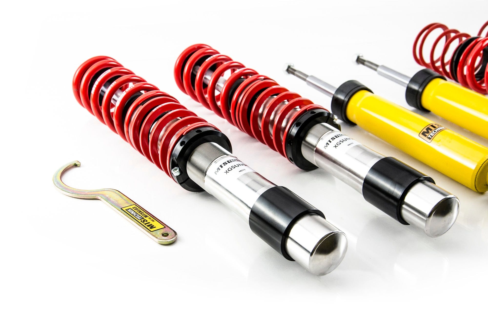MTS Technik Street Series Coilover Kit - Without Front Top Mount, Inox Housing, With and Without Nivo for 2010 BMW 535i (E61) XMTSGWBM38