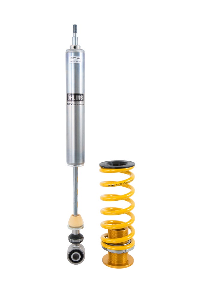 Ohlins Road & Track coilovers for the Volkswagen Golf R32, rear shock and spring