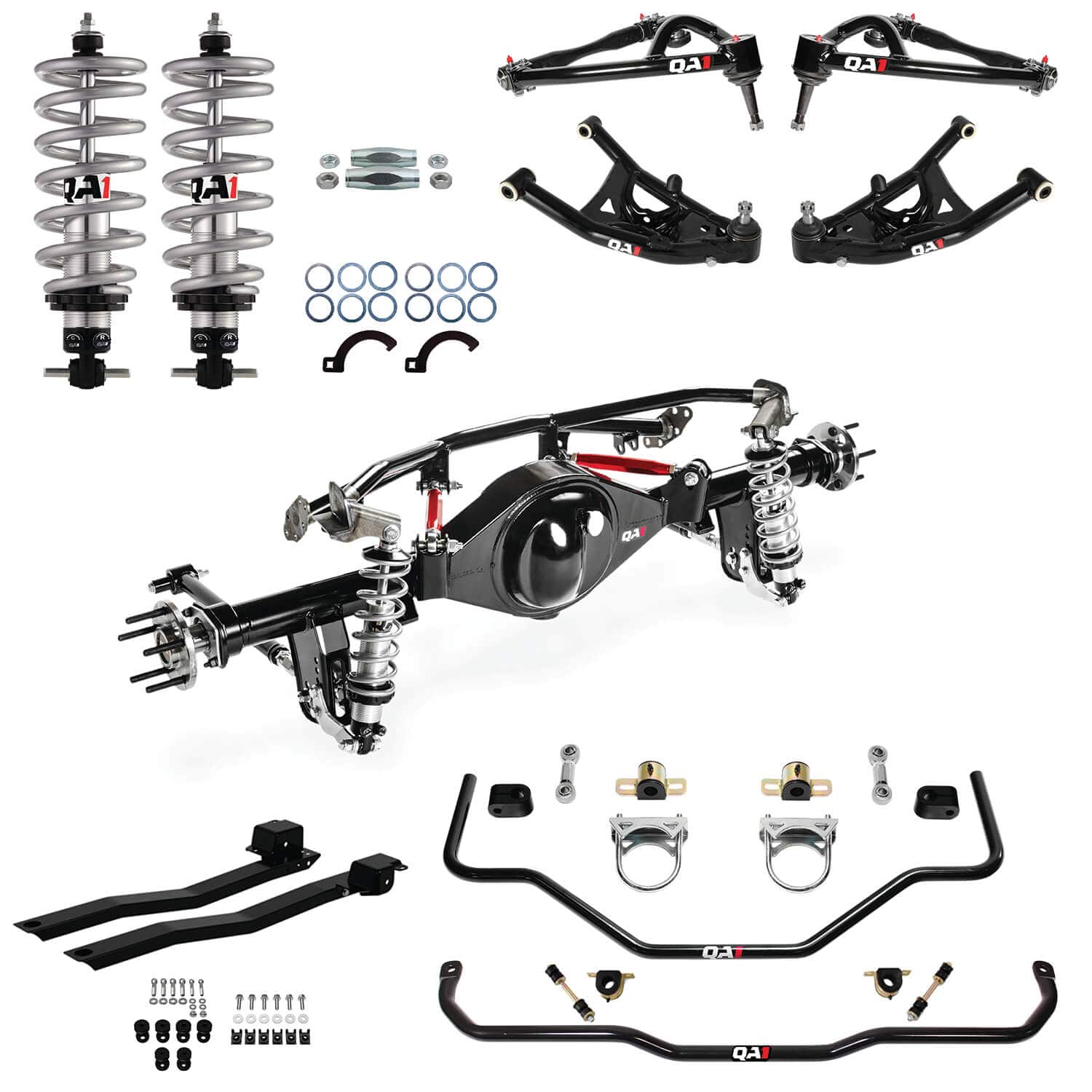 QA1 Level 2 Full Vehicle Handling Kit and Axle with OE Width 9 in. Housing - Double Adjustable - 1971-1972 Pontiac Ventura HK42-GMX2RS