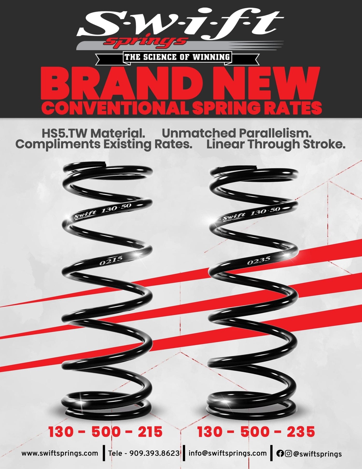 Swift Springs Standard Conventional Springs - OD: 5" / Length: 13"