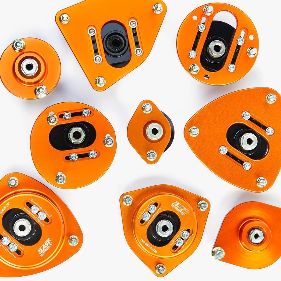 AST Suspension Camber-Adjustable Top Mounts for OEM Dampers - 2005-2007 Subaru Impreza WRX AWD (G11) TMA-S01-C1-20F