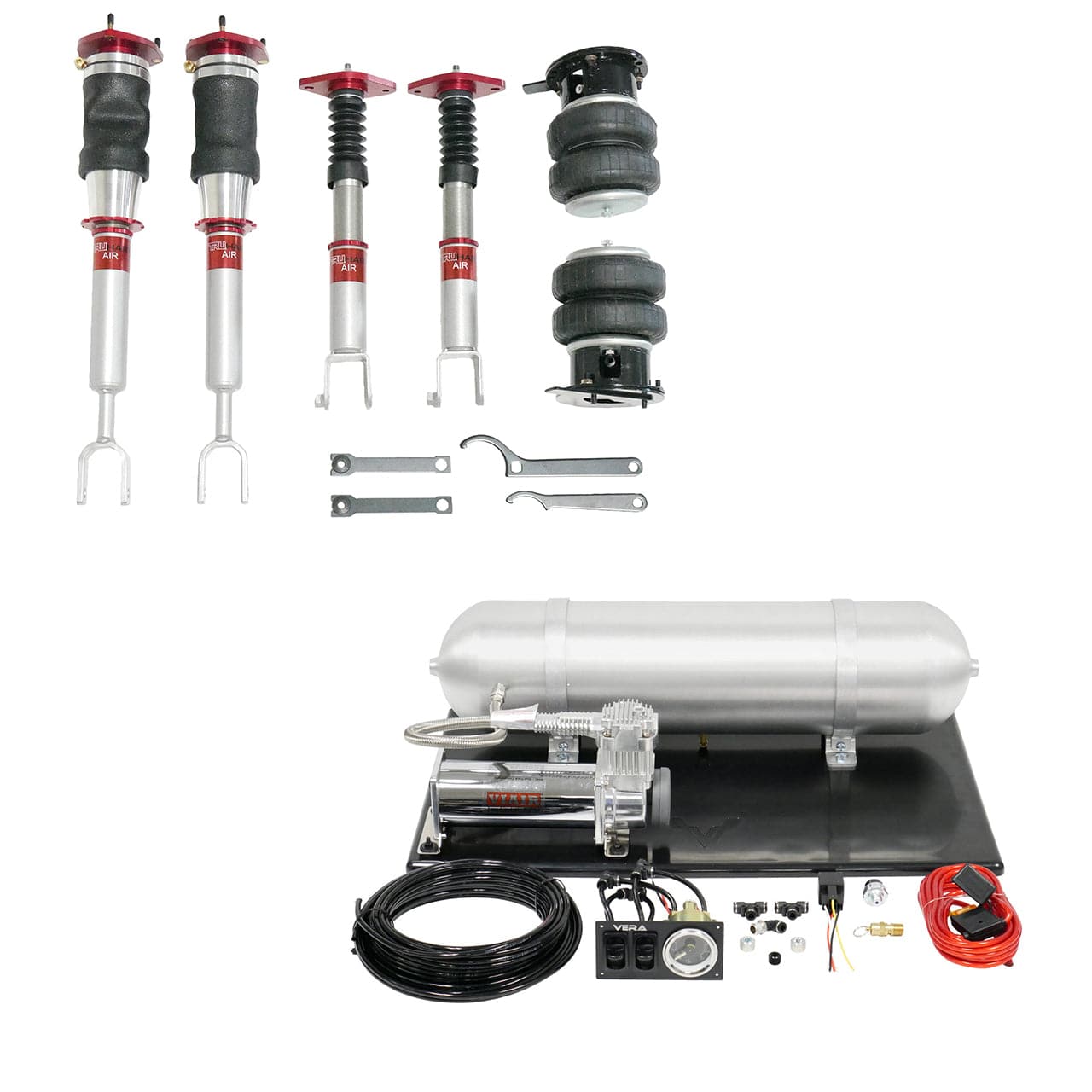 TruHart AirPlus Air Struts w/ VERA Basic Management for 2003-2007 Infiniti G35 (V35) TH-N1006+TH-MM03