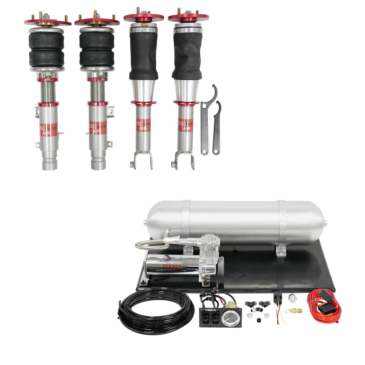 TruHart AirPlus Air Struts w/ VERA Basic Management for 2007-2018 Mitsubishi Lancer (CZ4A) TH-M1004+TH-MM03
