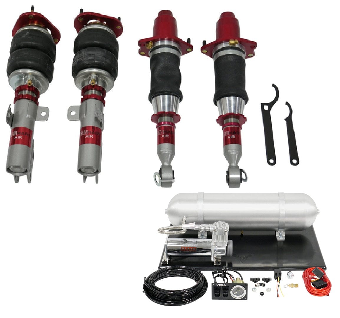 TruHart AirPlus Air Struts w/ VERA Basic Management for 2009-2019 Toyota Corolla Sedan (E140/E170) TH-T1003+TH-MM03