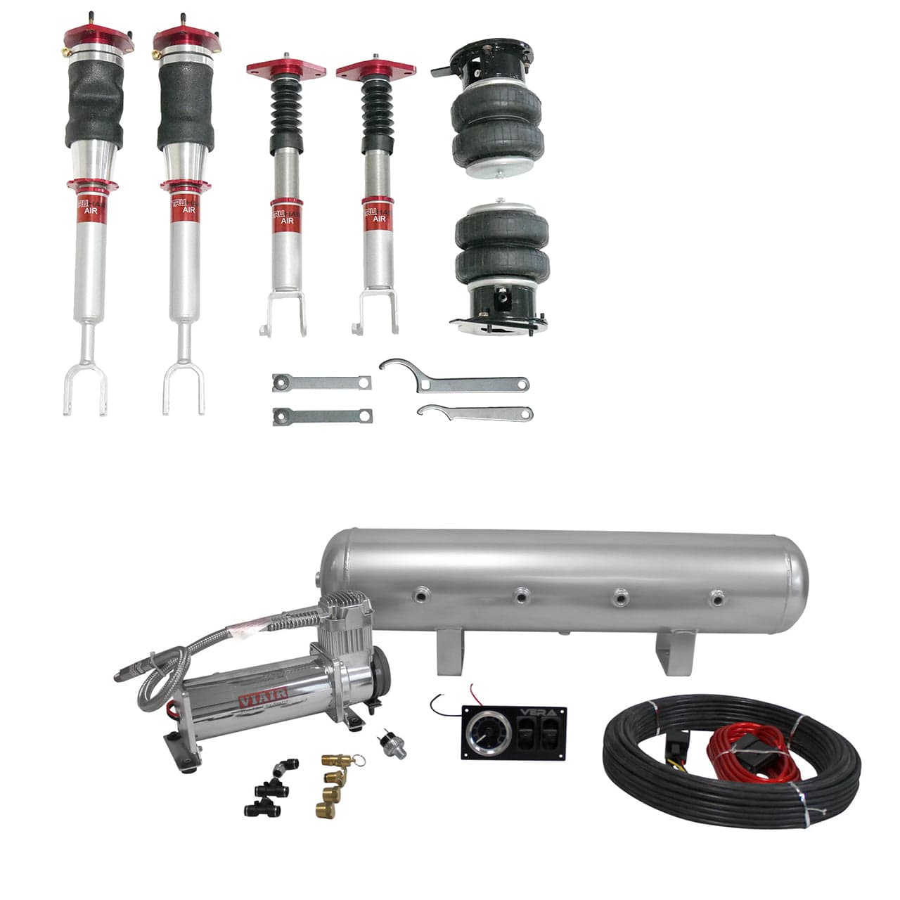 TruHart AirPlus Air Struts w/ VERA Essential Management for 2003-2008 Nissan 350Z (Z33) TH-N1006+TH-MM01