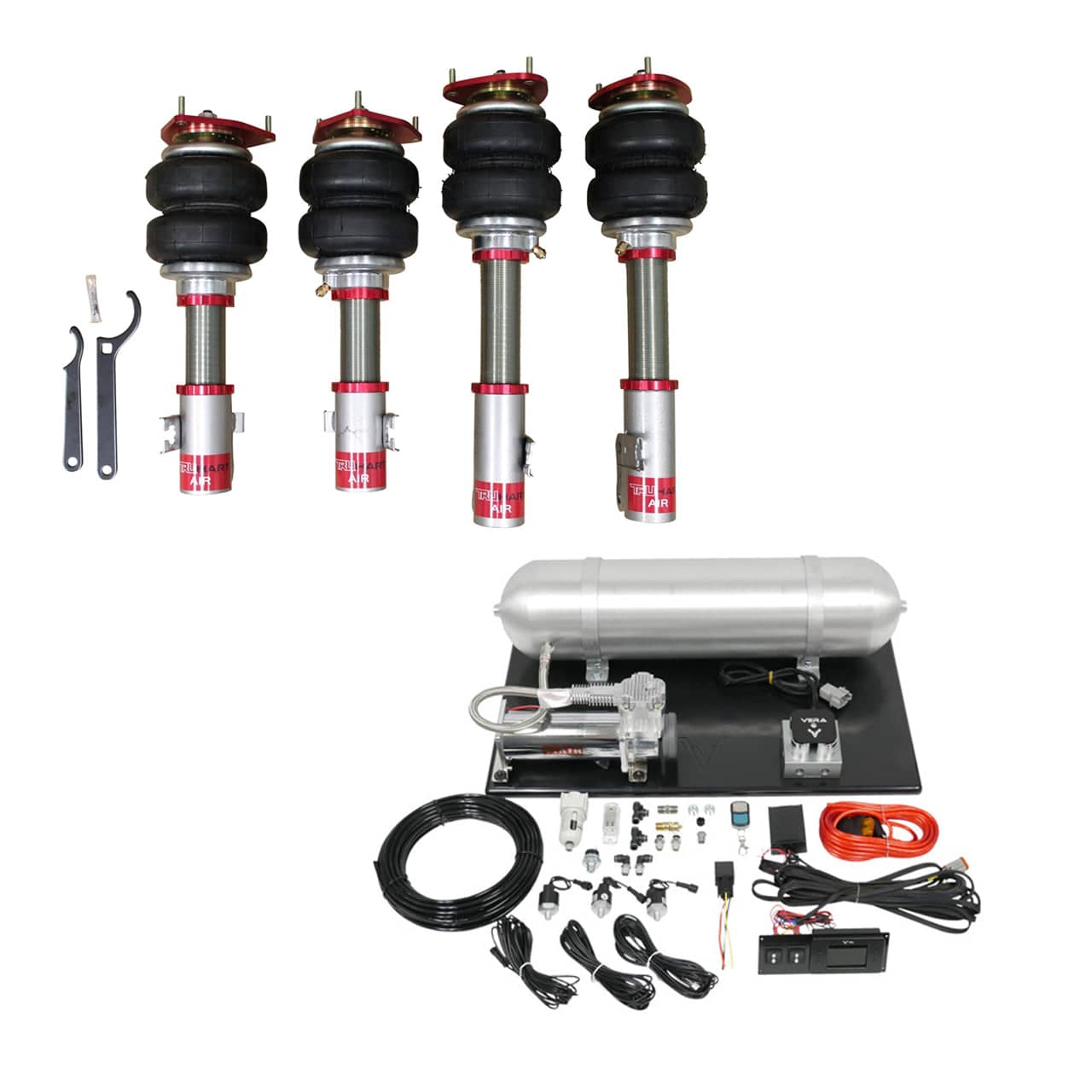 TruHart AirPlus Air Struts w/ VERA Essential Management for 2012-2017 Toyota Camry SE No Sport Limited Edition (XV50) TH-T1008+TH-MM01