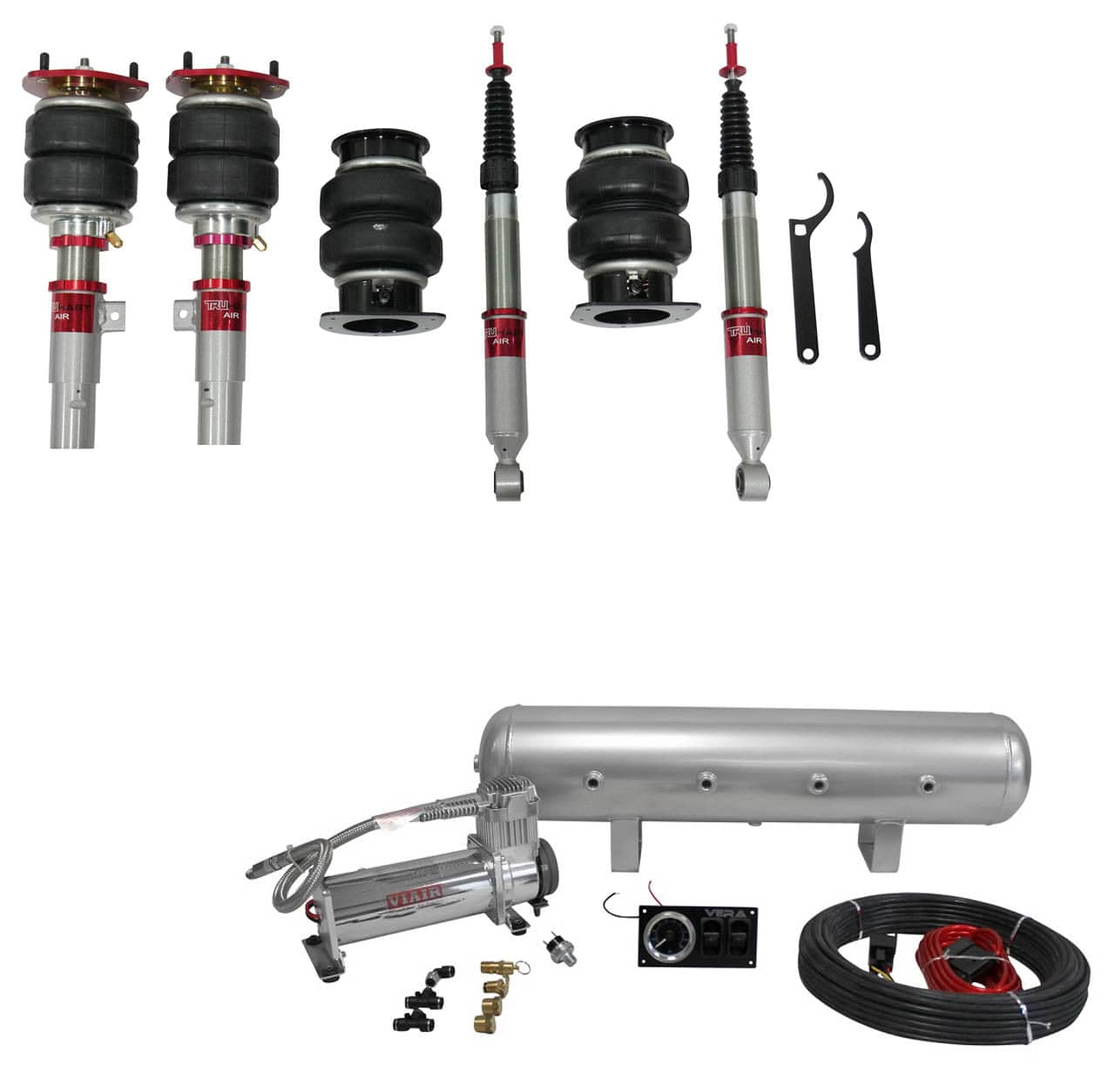 TruHart AirPlus Air Struts w/ VERA Essential Management for 2017-2021 Honda Civic Hatchback (FK7/FK8) TH-H1014-1+TH-MM01